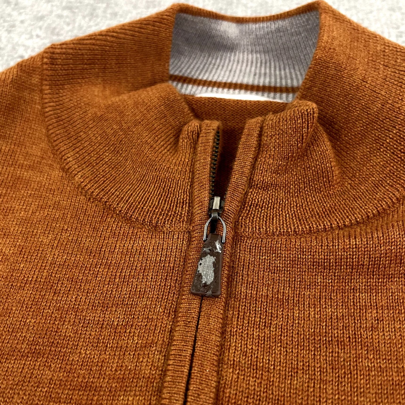Peter Millar PETER MILLAR Sweater Vest Medium Orange Merino Wool Quarter Zip Pullover Mens Classic Outdoor Size US M / EU 48-50 / 2 - 6 Thumbnail