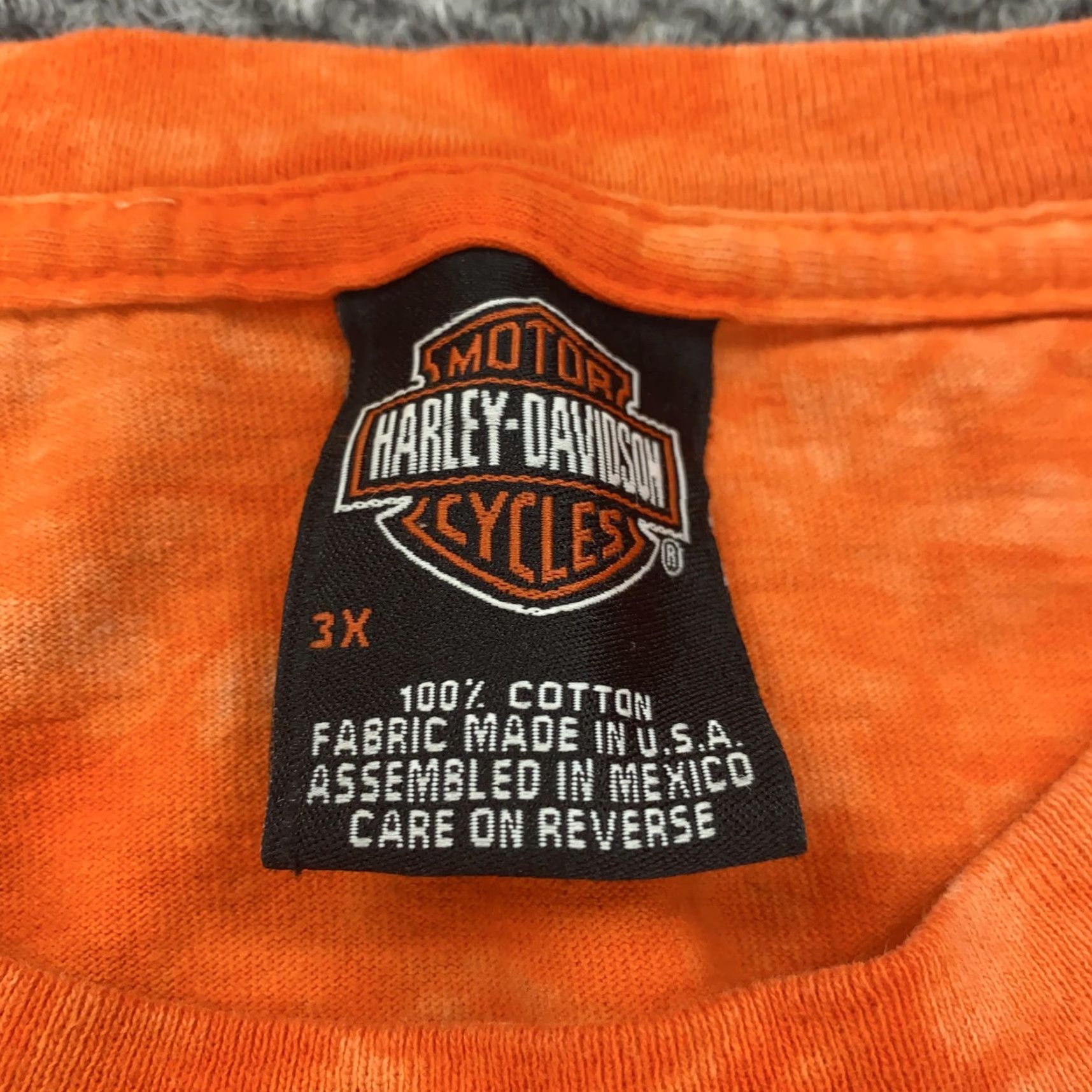 Harley Davidson VINTAGE Harley-Davidson T-Shirt Mens 3XL Short Sleeve Orange Tie Dye Motorcycle Florida 2001 Tee Size US XXL / EU 58 / 5 - 7 Thumbnail