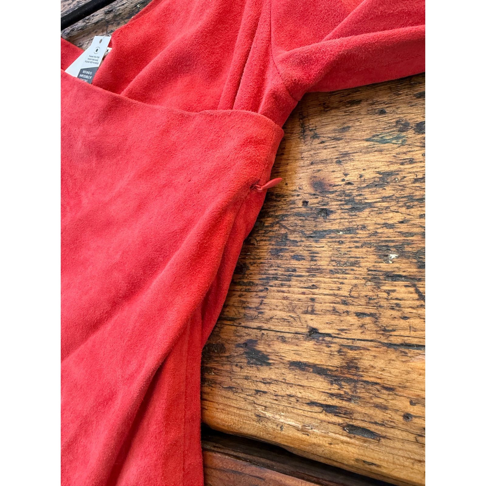 Jitrois Jitrois. Red Suede Dress Size S / US 4 / IT 40 - 11 Thumbnail