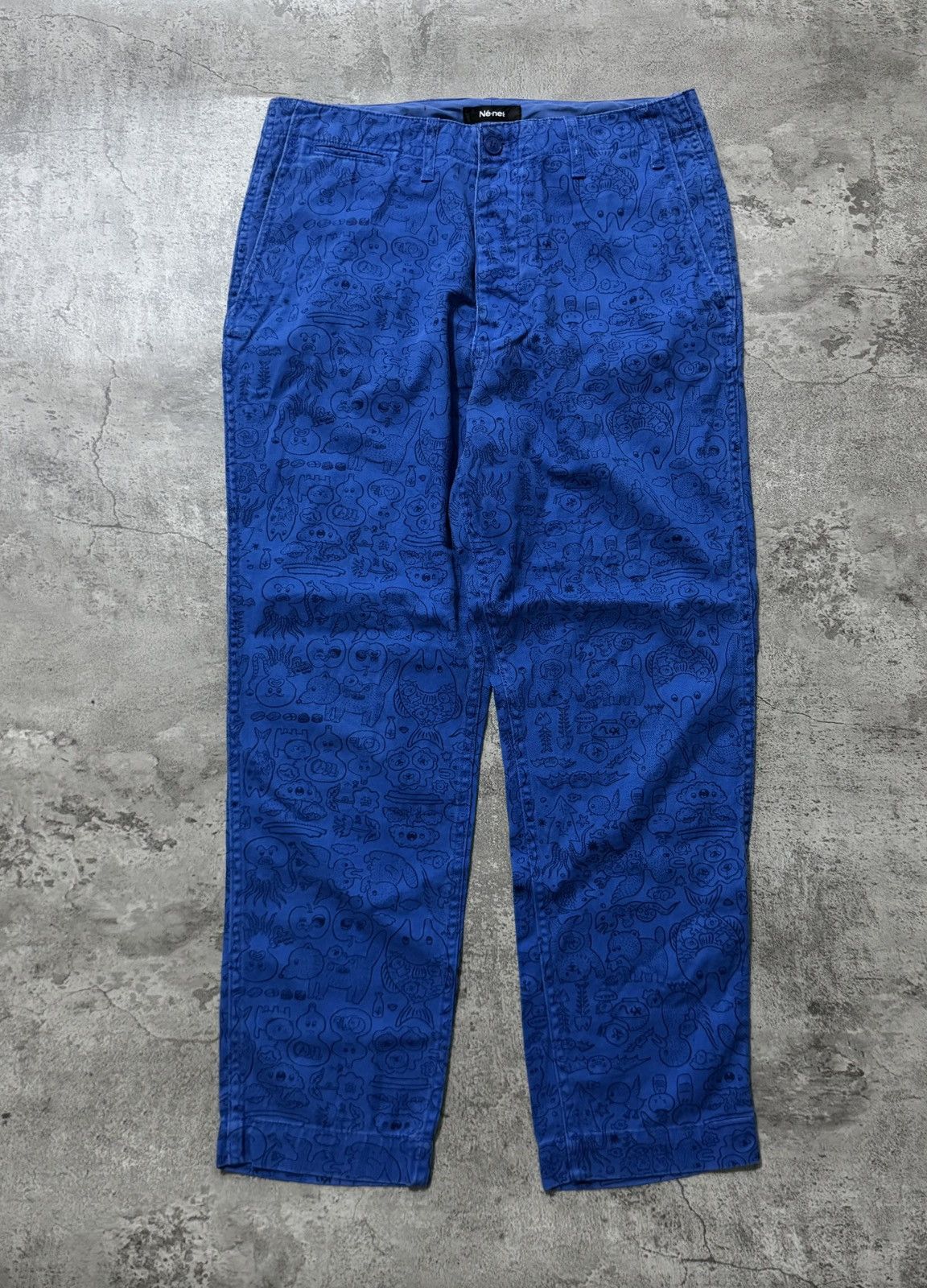Ne-Net VINTAGE NE-NET ISSEY MIYAKE FULLPRINTED PANTS Size US 32 / EU 48 - 1 Thumbnail
