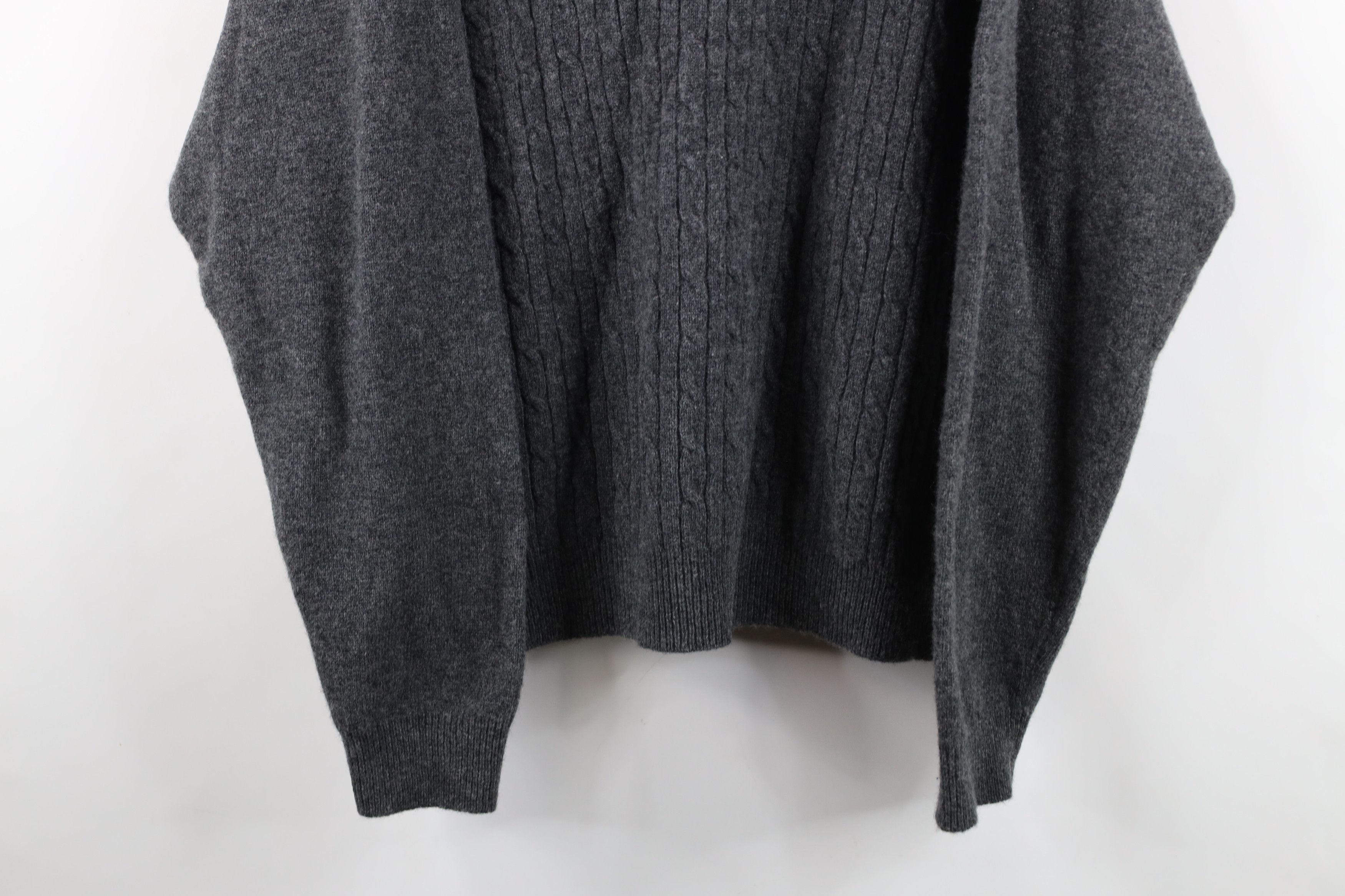 Vintage Vintage 90s Streetwear Wool Chunky Cable Knit Sweater Gray Size US XXL / EU 58 / 5 - 3 Thumbnail