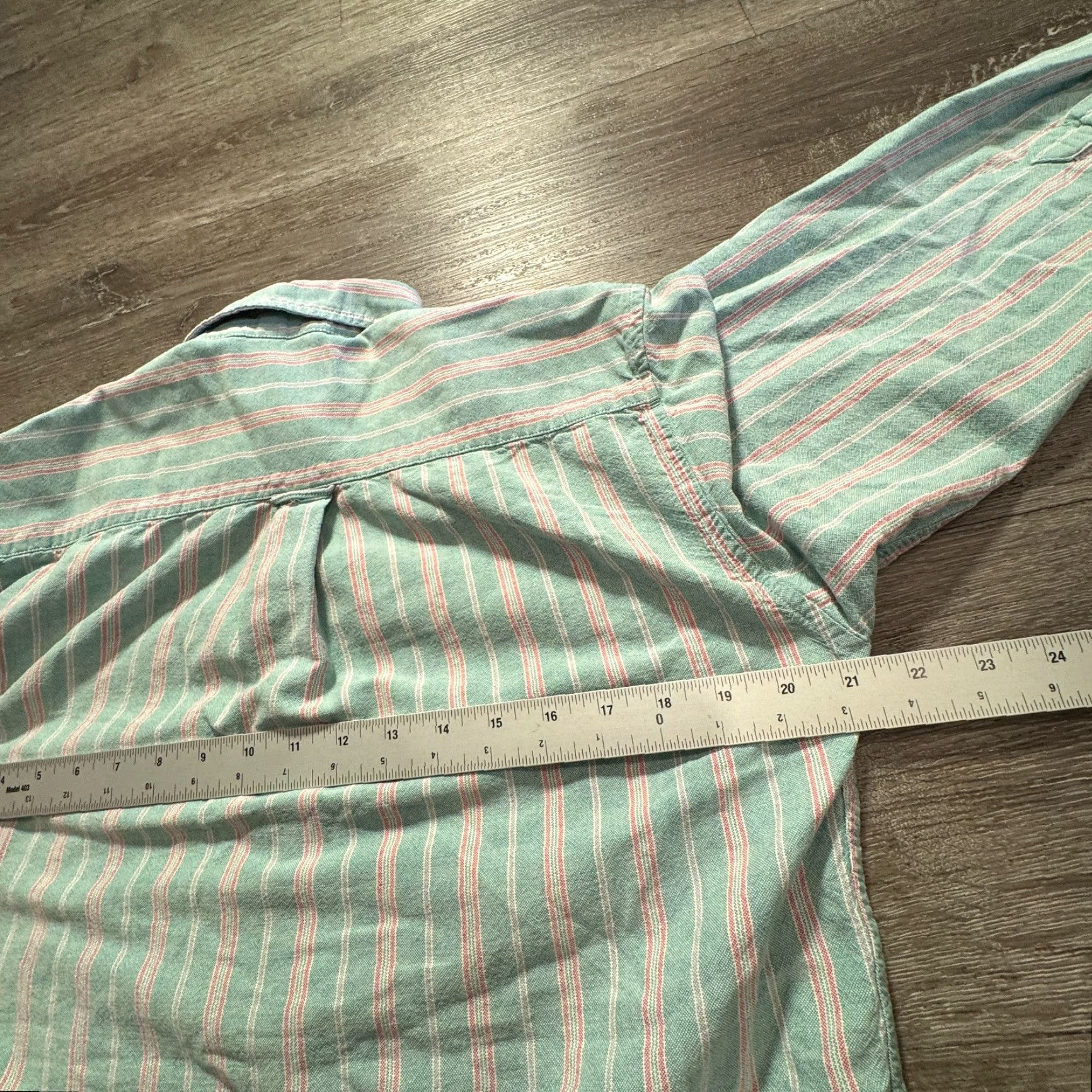 American Eagle Outfitters VINTAGE American Eagle Shirt Mens XS Green Stripe Button-Up USA Made Cotton Size US S / EU 44-46 / 1 - 7 Thumbnail