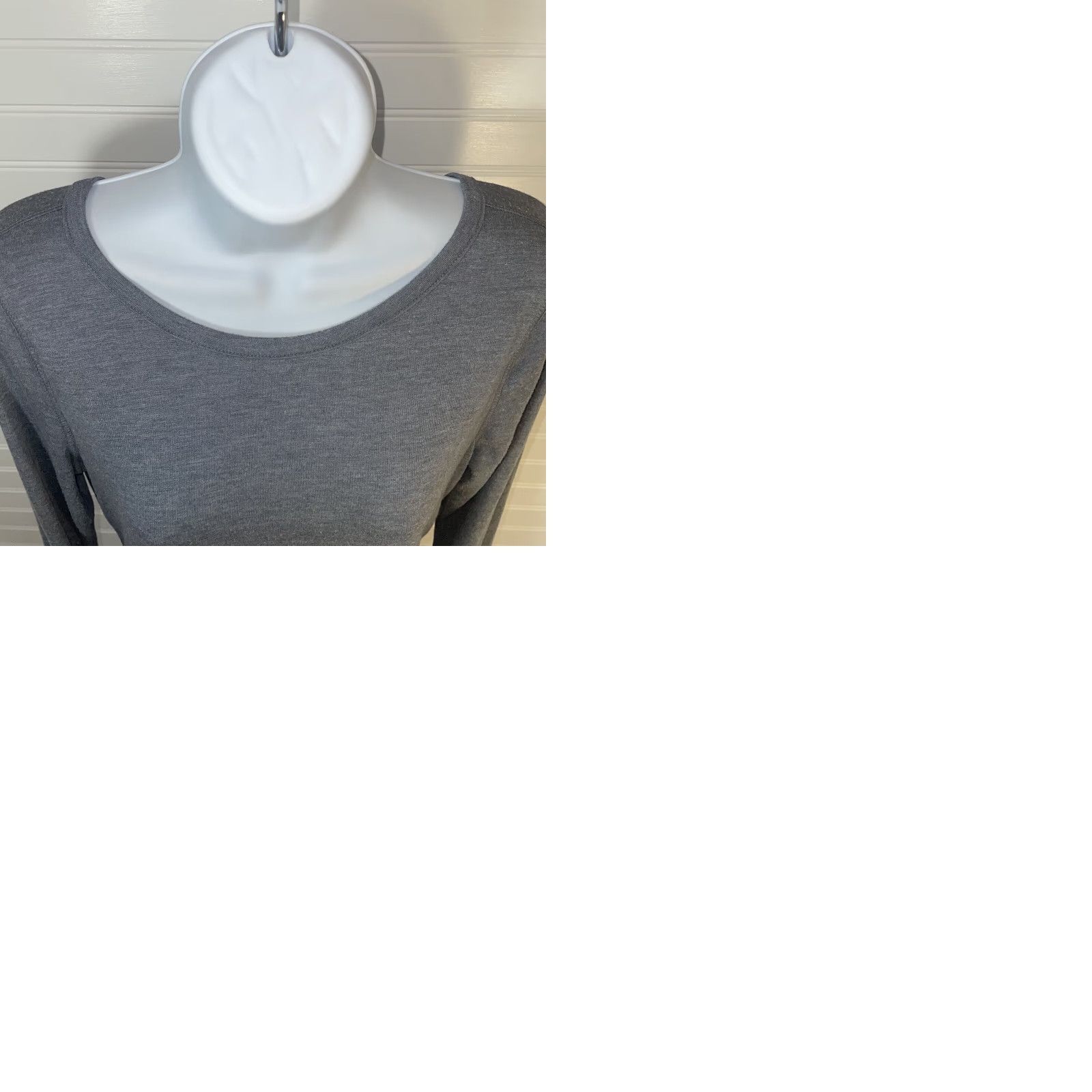 Vintage GapFit Dry Long Sleeve Women M Wide Neck Heather Gray Activewear Tee Shirt Pullover Lightweight Utility Running Walking CrossFit Yoga TS/Tops Size M / US 6-8 / IT 42-44 - 11 Thumbnail