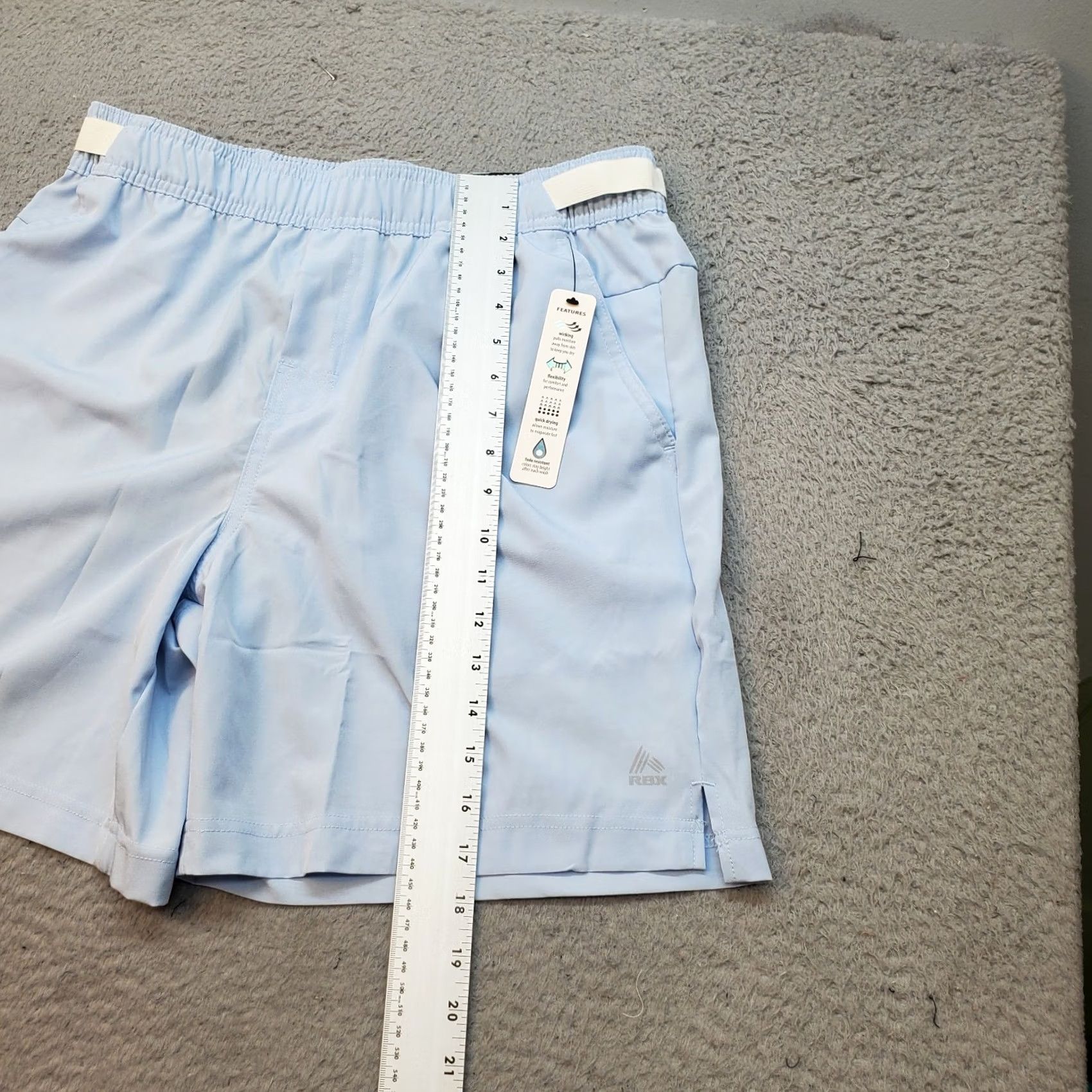 Vintage RBX Active Training Shorts Mens M Blue Performance Side Slit Wicking Resistant Size US 31 - 3 Thumbnail