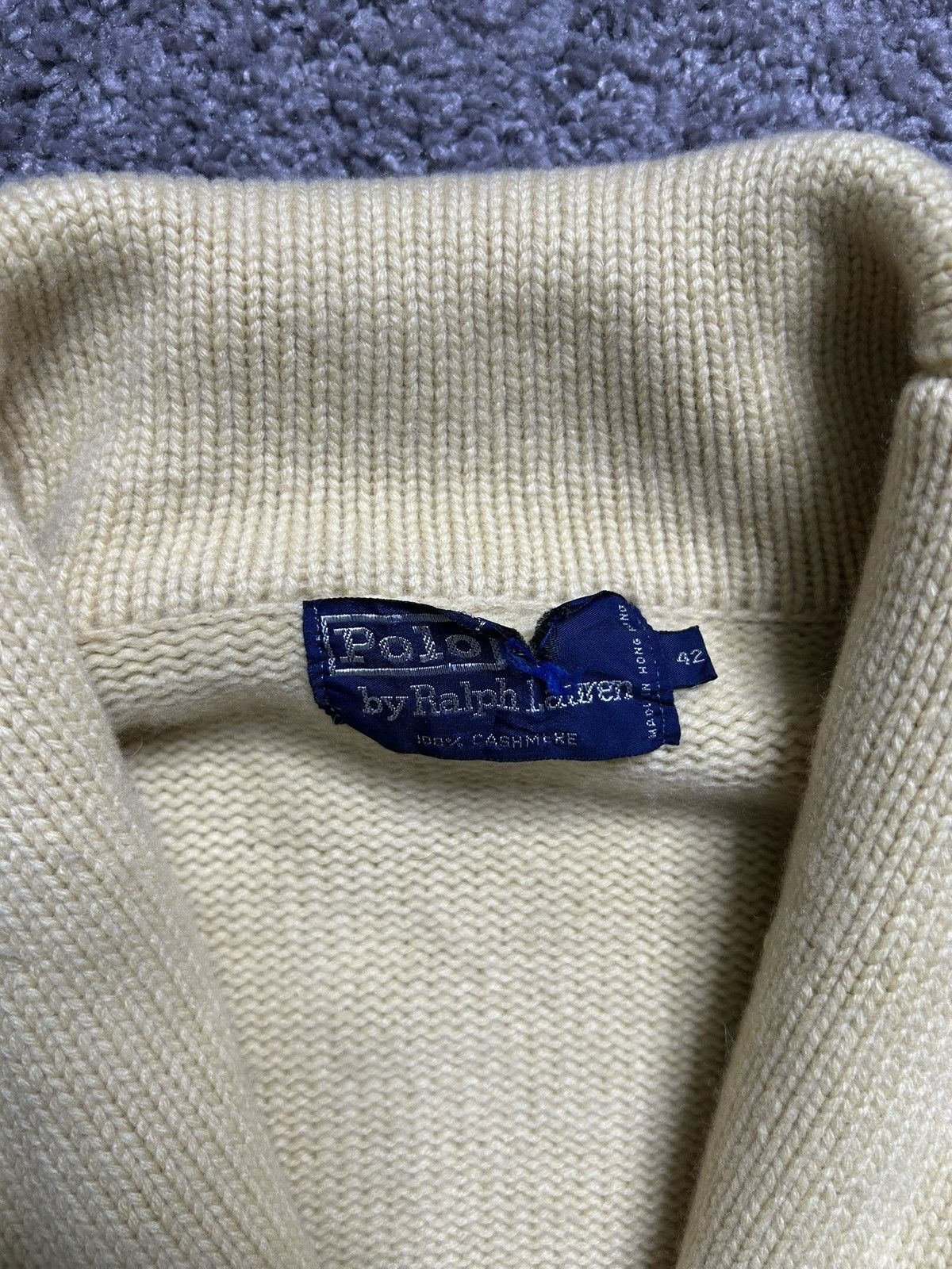 Polo Ralph Lauren Vintage 90s Polo Ralph Lauren Cashmere Shawl Collar Cardigan Size US L / EU 52-54 / 3 - 7 Thumbnail