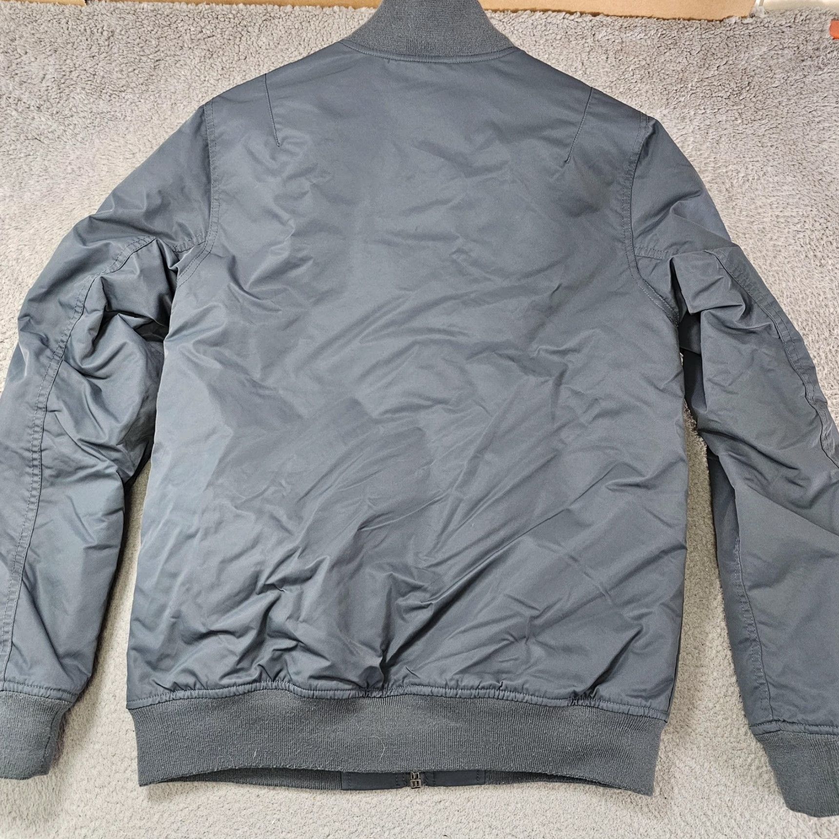 Vans VANS Jacket Bomber MA-1 Slim Slate Blue/Gray Zip Pocket Quilted Lined Men's Small Size US S / EU 44-46 / 1 - 7 Thumbnail