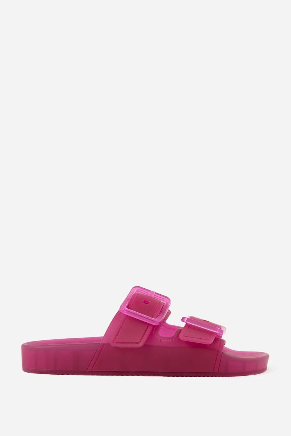 Balenciaga o1y0625 Rubber Slippers in Magenta Size US 7 / IT 37 - 1 Thumbnail