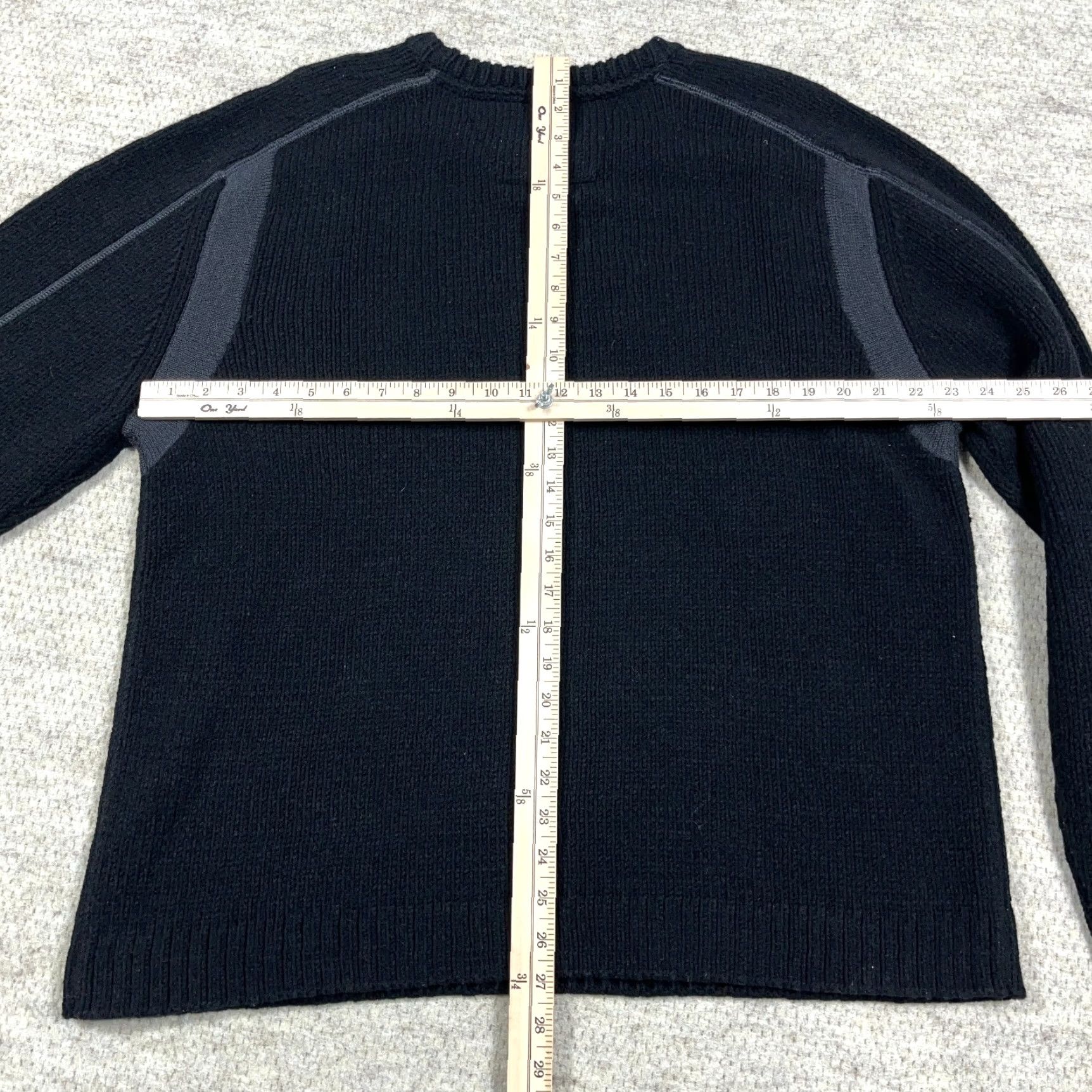 Harley Davidson VINTAGE Harley-Davidson Sweater Men XL Black Heavy Knit Ribbed CrewNeck Wool Size US XL / EU 56 / 4 - 7 Thumbnail