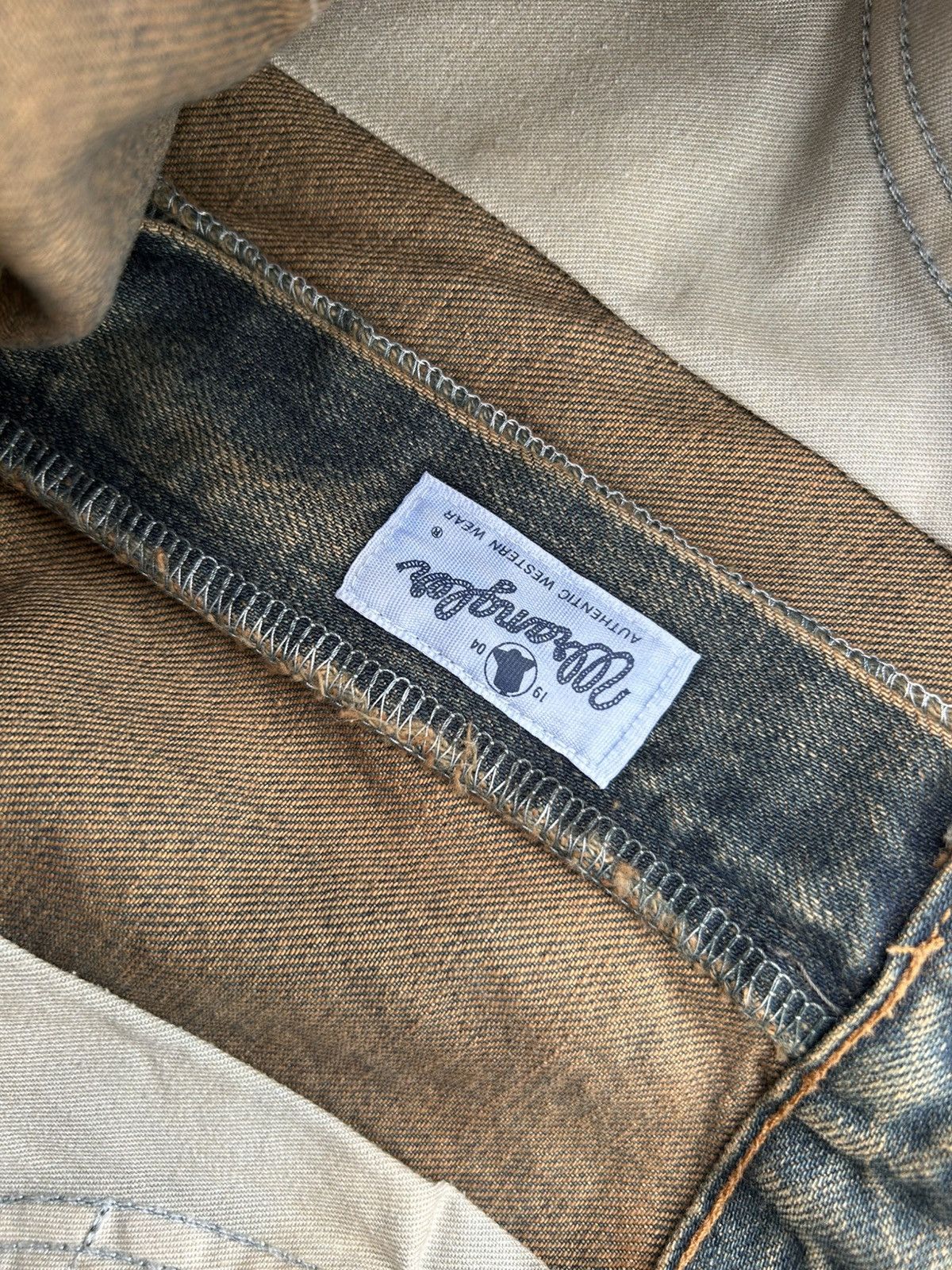 Kapital VINTAGE WRANGLER SELVEDGE BAGGY RUSTY DENIM JEANS Size US 33 - 13 Thumbnail