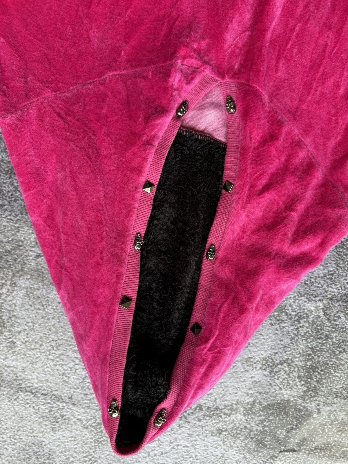 Japanese Brand Japanese Studded Skull Velvet Hoodie Size US L / EU 52-54 / 3 - 5 Thumbnail