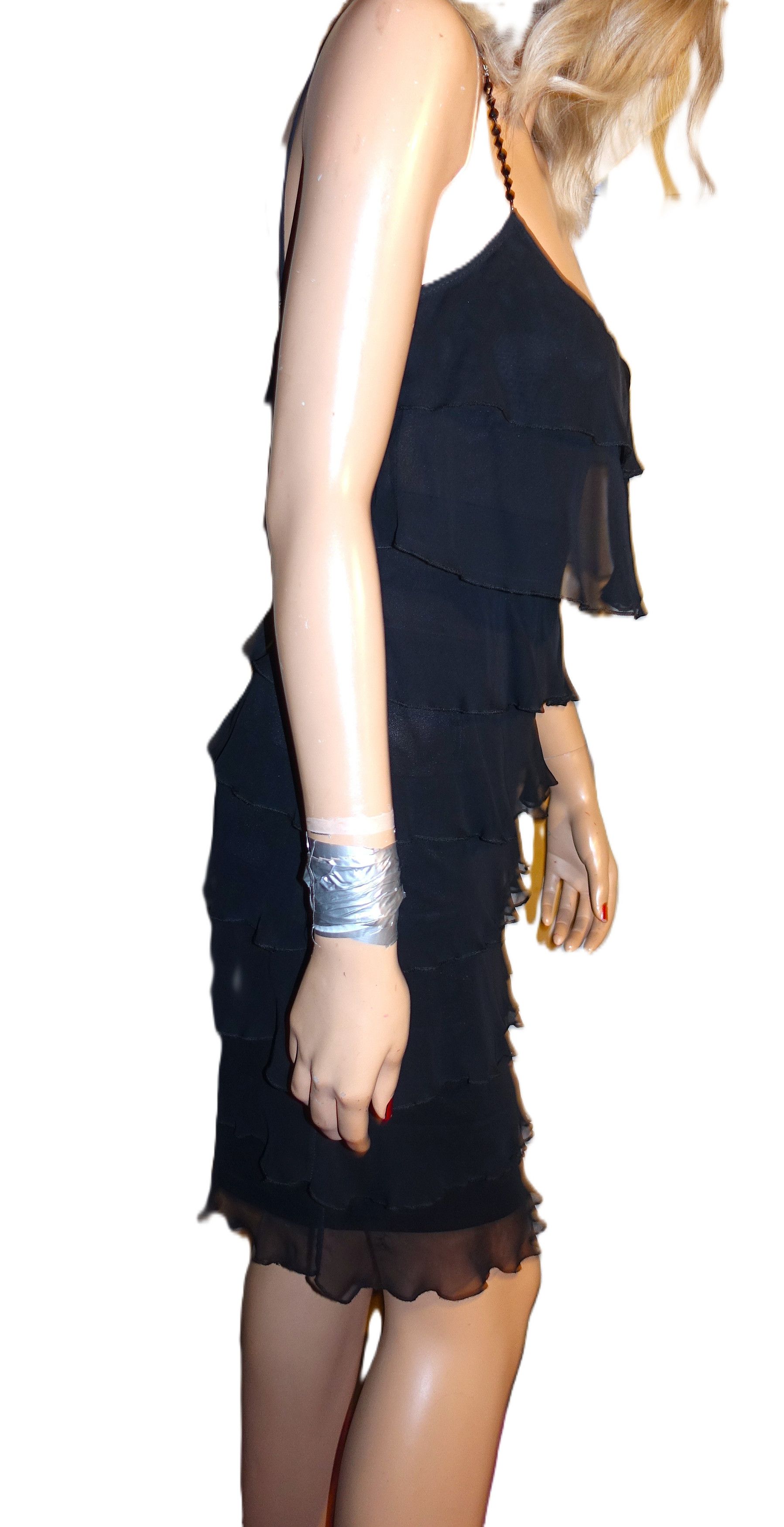 Other ABS Allen Schwartz. Black Ruffled Tank Dress 6 Size M / US 6-8 / IT 42-44 - 7 Thumbnail