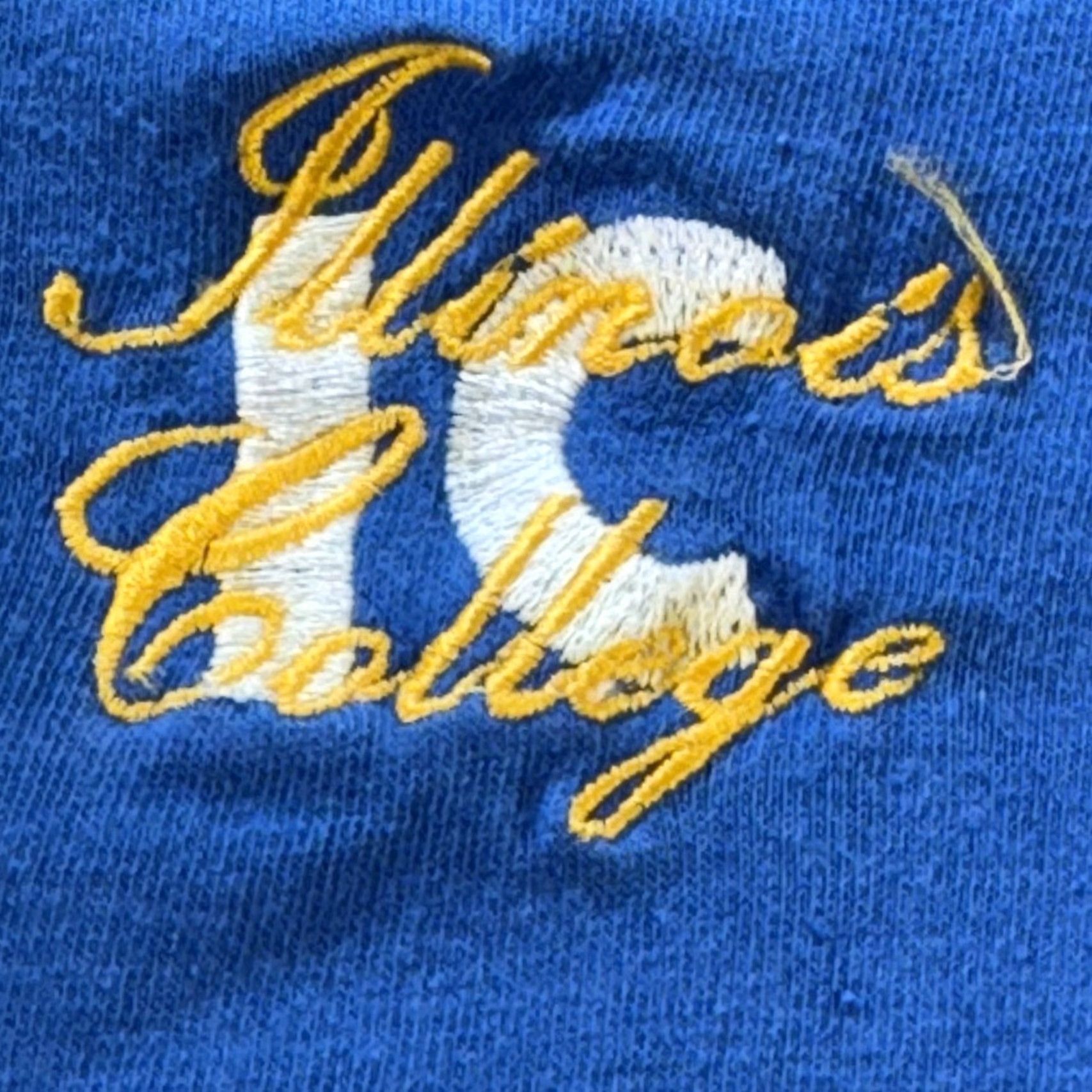 Velva Sheen VINTAGE Illinois College Shirt Mens Large Blue White Velva Sheen Ringer 80s Tee Size US L / EU 52-54 / 3 - 4 Thumbnail