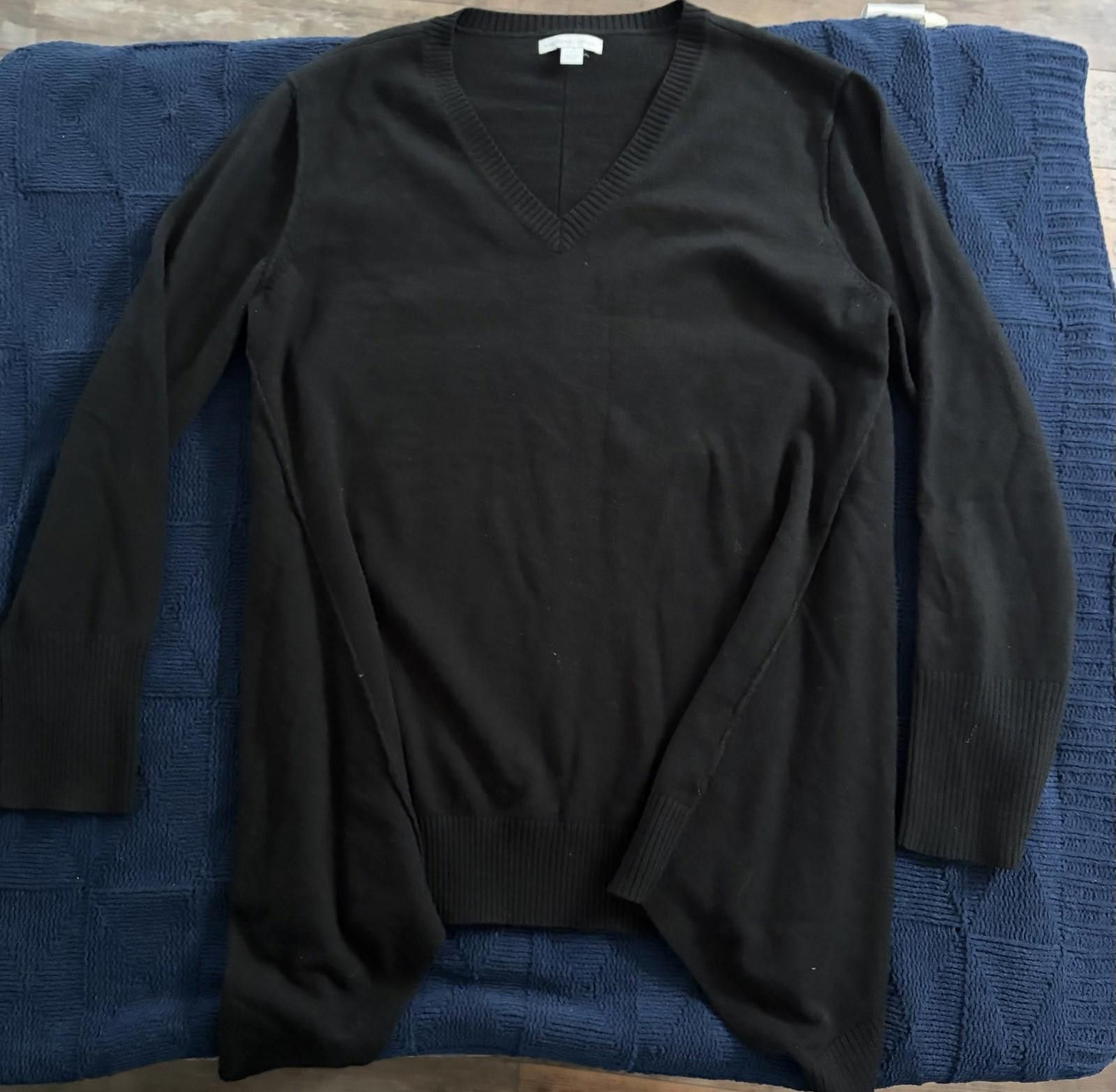 Other New York&Co ￼ Women’s Xl Black Sweater V-Neck Longer Sides Size XL / US 12-14 / IT 48-50 - 2 Thumbnail