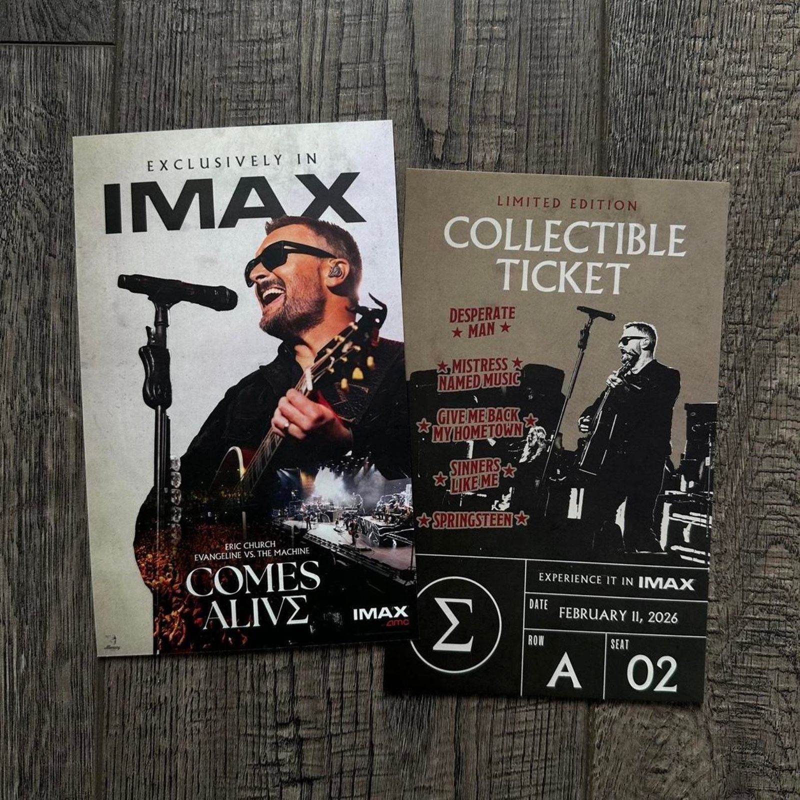 Other Eric Church AMC IMAX Movie Promo Poster Concert Ticket Stub Size ONE SIZE - 1 Thumbnail
