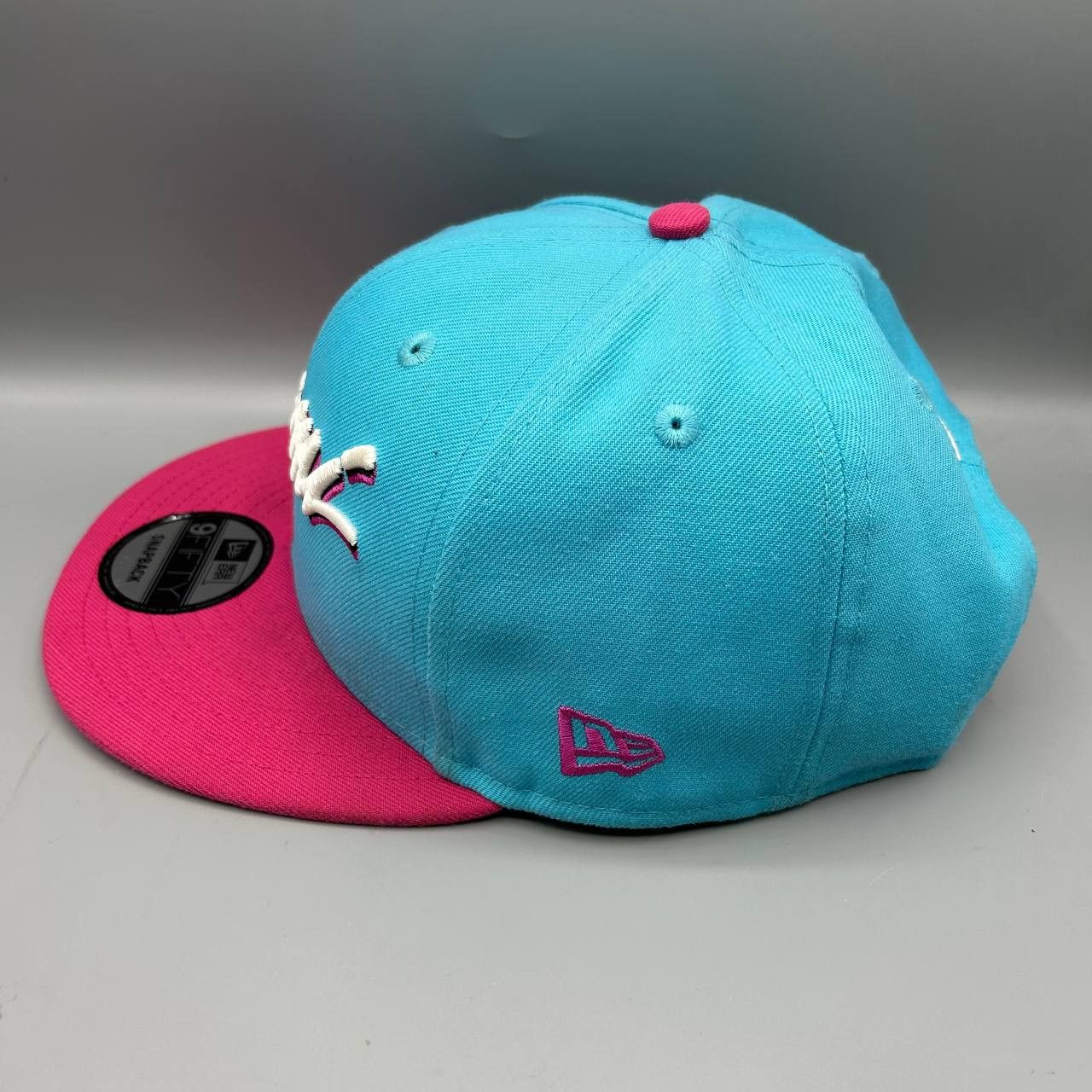 New Era Miami Heat Hat Men Blue NBA 9Fifty New Era Snap Back Cap New Size ONE SIZE - 3 Thumbnail