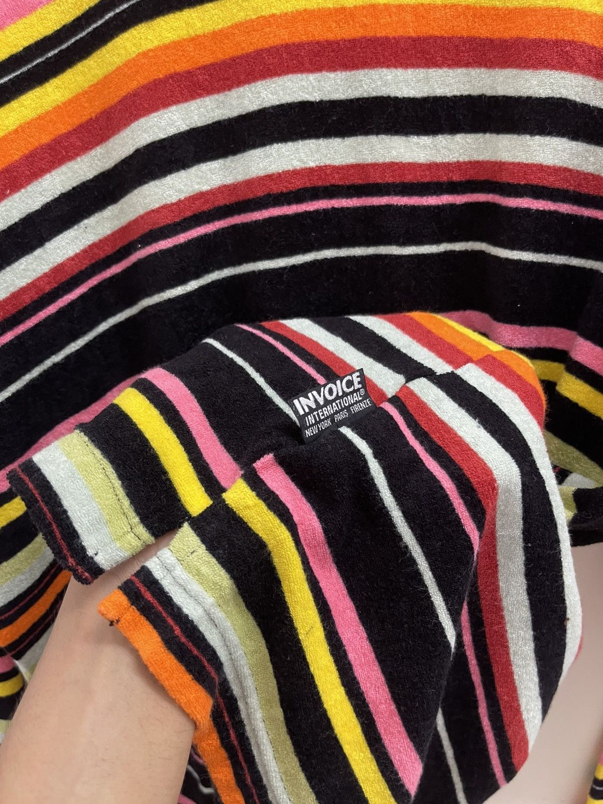 Japanese Brand Invoice Disco Stripe Wool L/S Shirt Size US XL / EU 56 / 4 - 10 Thumbnail