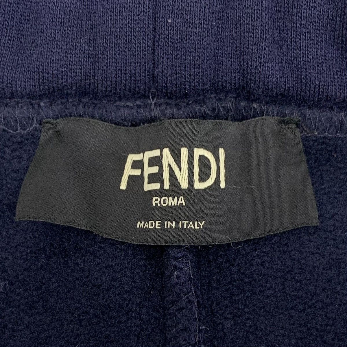 Fendi Fendi Dark Blue Side Double F Logo Wool Casual Pants K26WX Size US 32 / EU 48 - 6 Thumbnail
