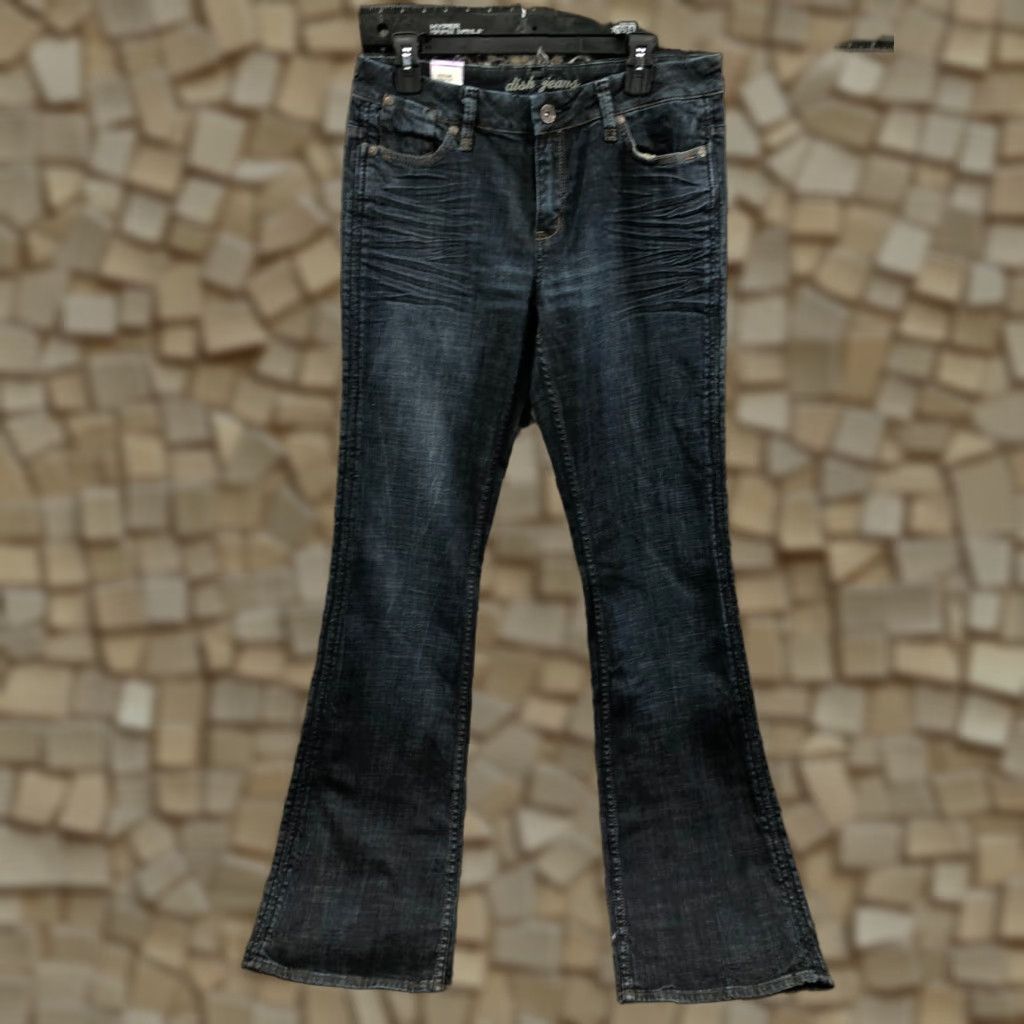 Vintage Dish Desi Boot Jeans Womens 31x34 Dark Wash Blue Size 24" / US 00 / IT 34 - 1 Thumbnail