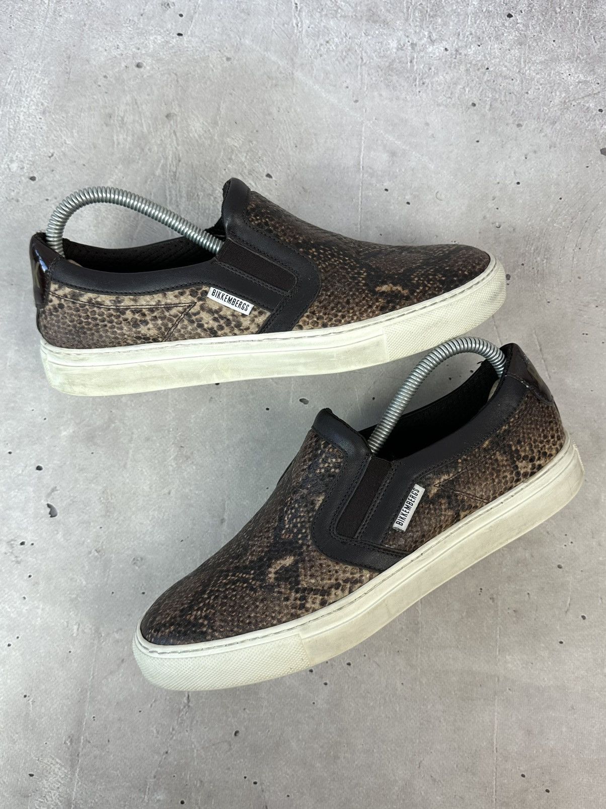Dirk Bikkembergs Dirk Bikkembergs Snake Brown Leather Men’s Slip on Size US 7.5 / EU 40-41 - 4 Thumbnail