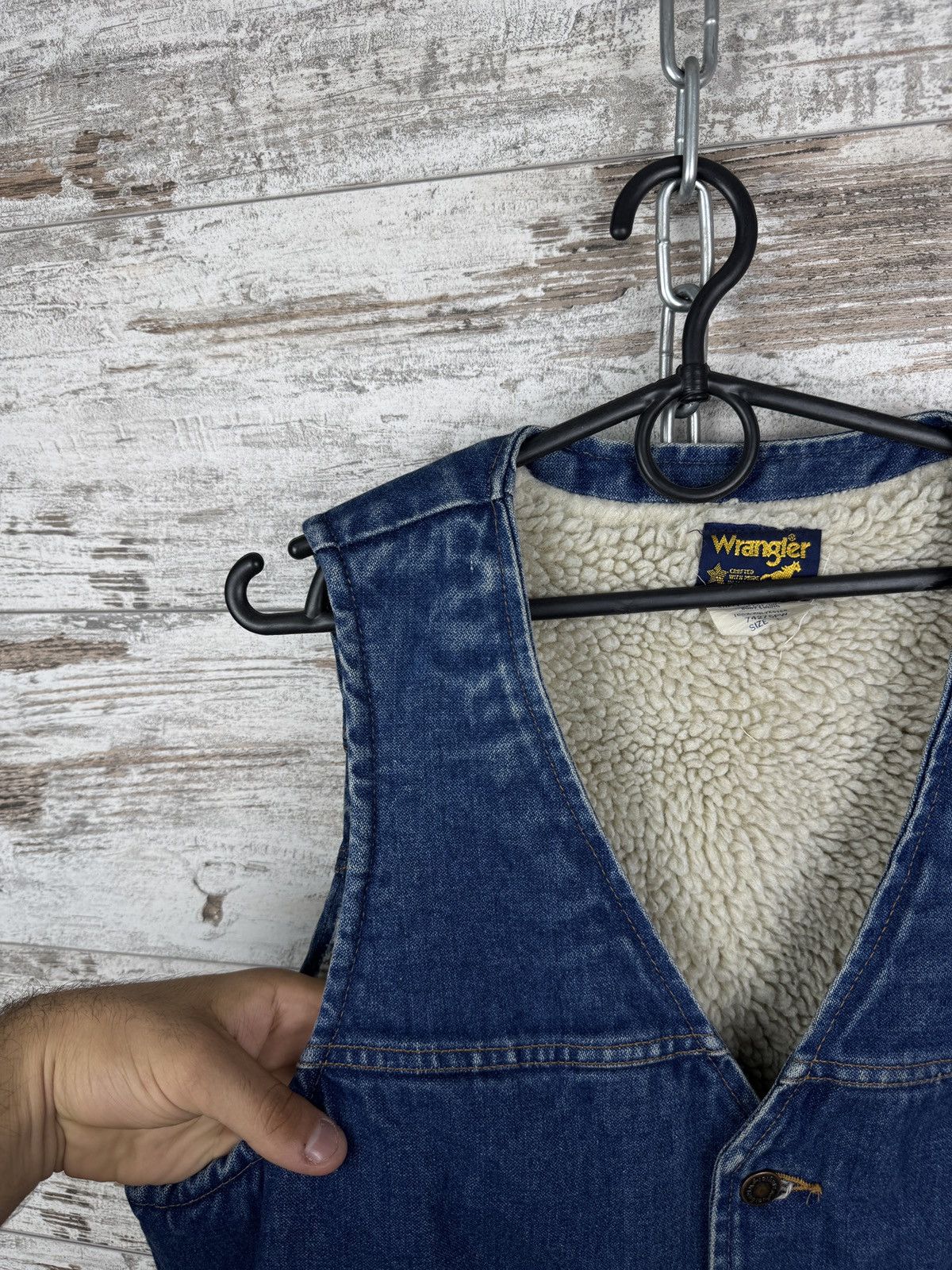 Wrangler Mens Vintage Wrangler Denim vest jeans Made in USA rare y2k Size US L / EU 52-54 / 3 - 3 Thumbnail