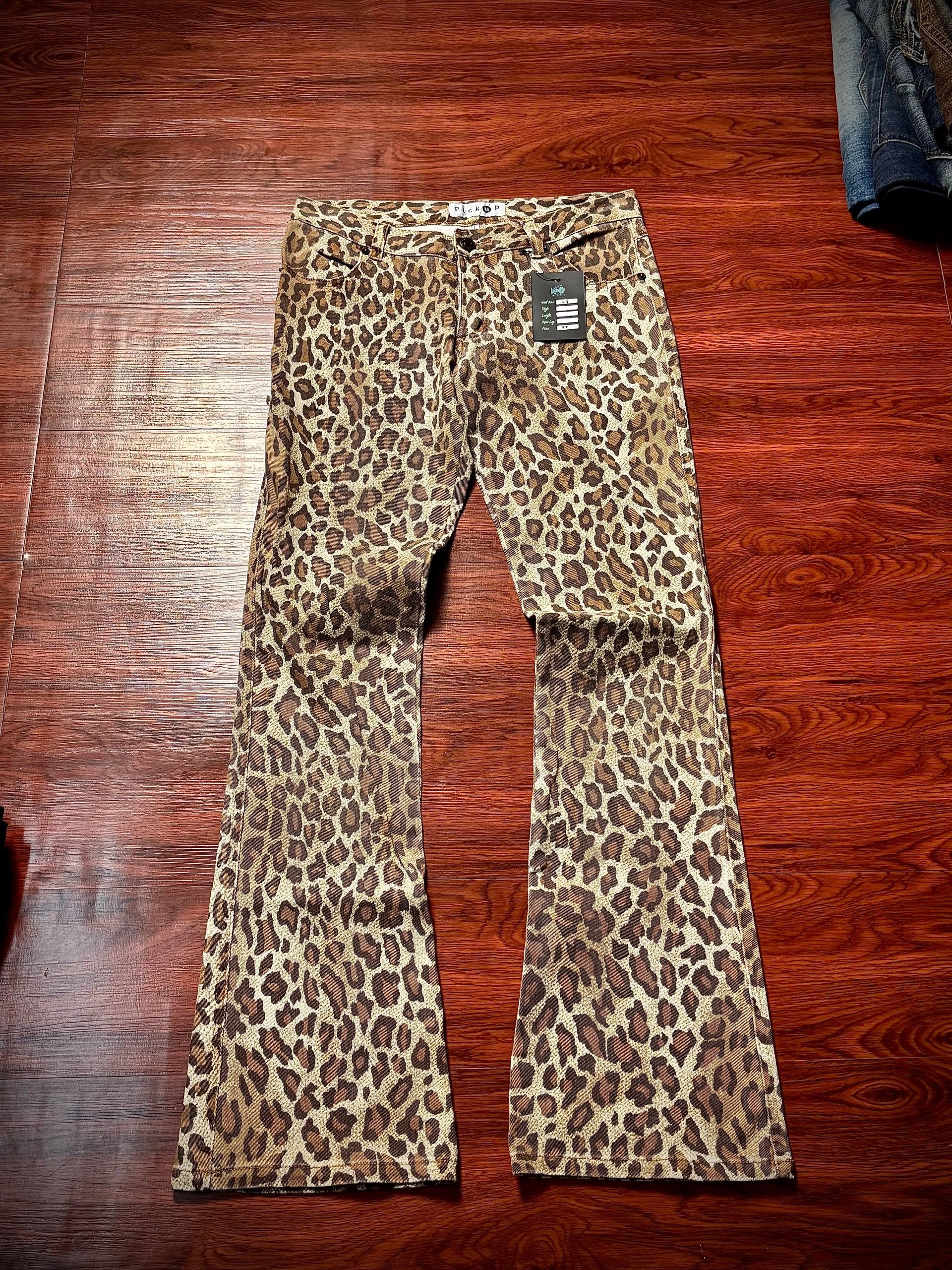 If Six Was Nine Vintage Y2K Snakeskin Brown Leopard Denim Pants Style Jeans Size 28" / US 6 / IT 42 - 4 Thumbnail