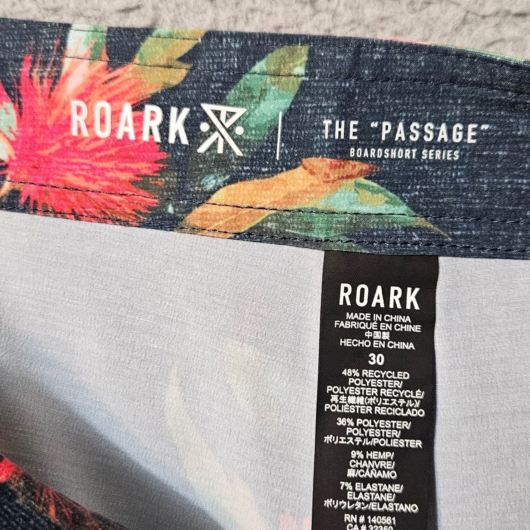 Roark Roark Passage 18" La Selva Board Shorts Swim Navy Size 30 Men's NWT Size US 30 / EU 46 - 3 Thumbnail