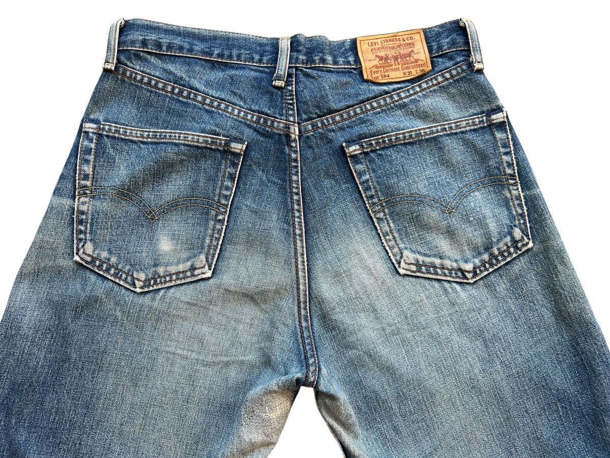 00s LEVI’S 504 baggy wide denim pants Vintage Levis 504 Baggy Wide Distressed Denim Jeans