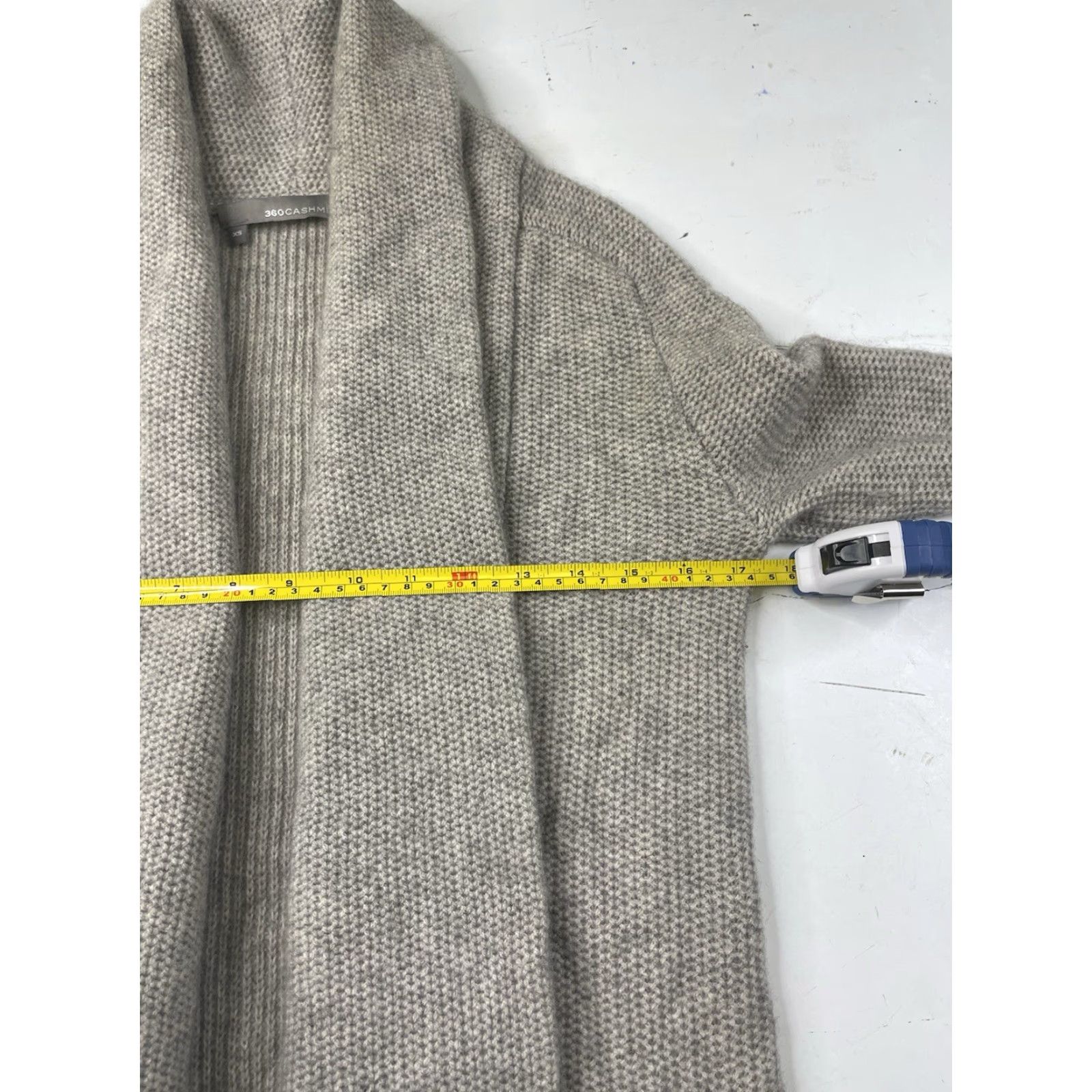 Vintage 360 Cashmere Cardigan Open-Front Wool-Blend XS Women Gray Size XS / US 0-2 / IT 36-38 - 6 Thumbnail