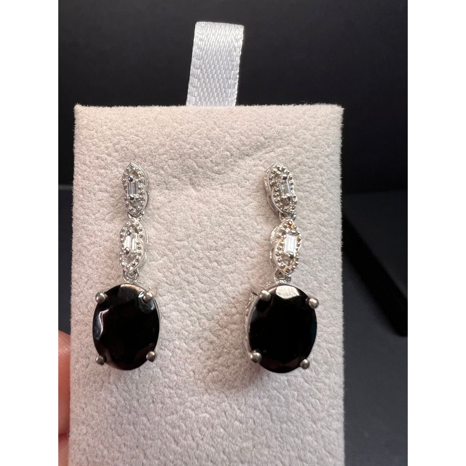 Other Elite Shungite gemstone sterling silver earrings Size ONE SIZE - 8 Thumbnail