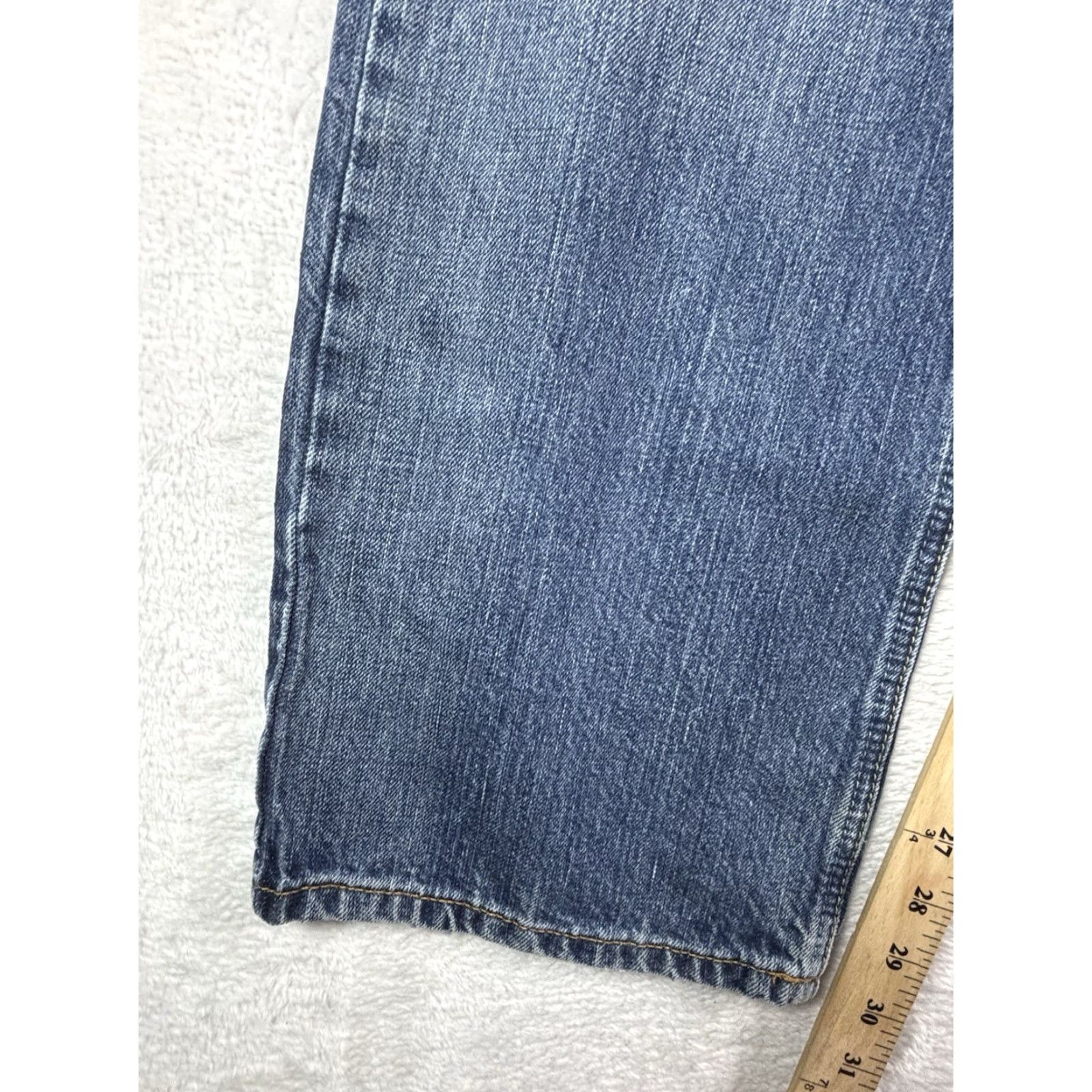 Ariat Ariat Jeans Men's Relaxed Boot Cut M4 Blue Distressed Denim Size 36x32 Med Wash Jeans Size US 36 / EU 52 - 4 Thumbnail