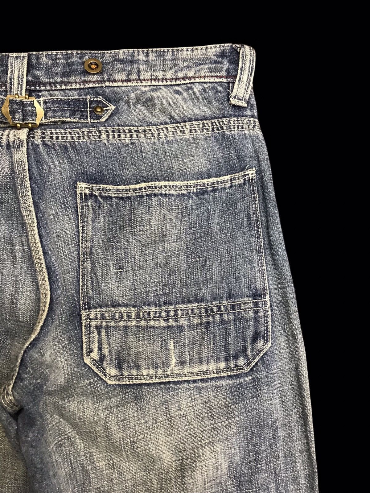 Japanese Brand 💥BELL BOTTOM💥BACK NUMBER LIGHT LOW RISE BAKER DENIM F415 Size US 30 / EU 46 - 11 Thumbnail