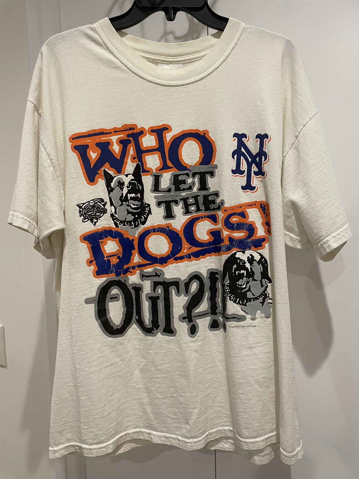 Vintage Mets 2000 World Series “Who Let the Dogs Out” Tee Size US XL / EU 56 / 4 - 1 Thumbnail