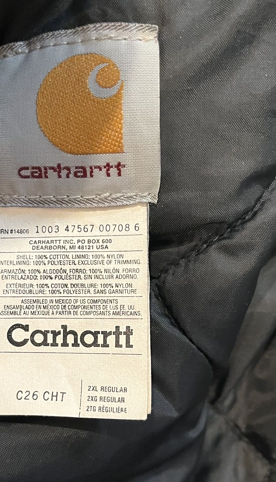 Carhartt Vintage Carhartt C26 Sandstone Duck Arctic Quilted Coat 2XL Size US XXL / EU 58 / 5 - 6 Thumbnail
