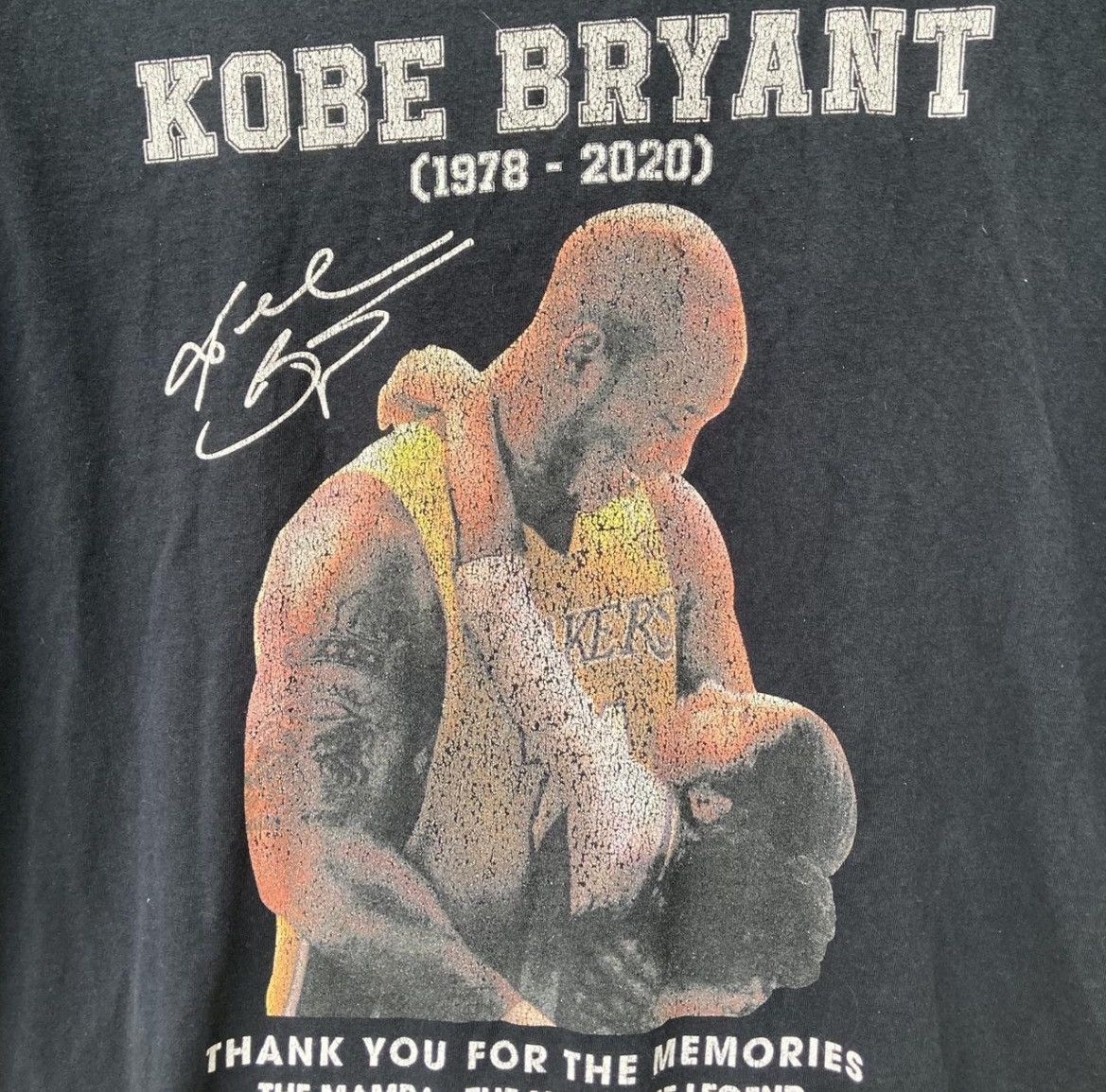 NBA Lakers Kobe Bryant Tribute Black HD Cotton Graphic Tee 3XL Size US XXL / EU 58 / 5 - 6 Thumbnail