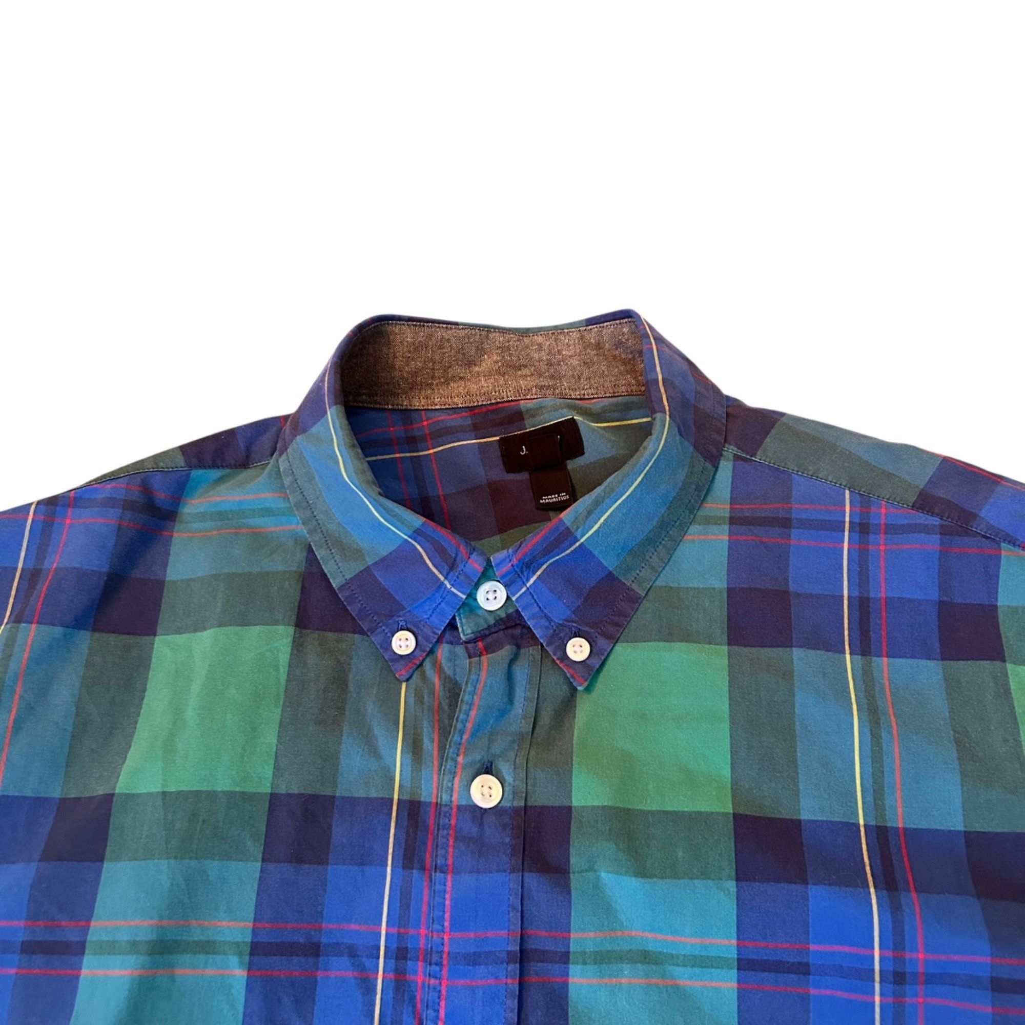 J.Crew J. Crew Tartan Plaid Green & Blue Preppy Button Down Shirt Size US XL / EU 56 / 4 - 3 Thumbnail