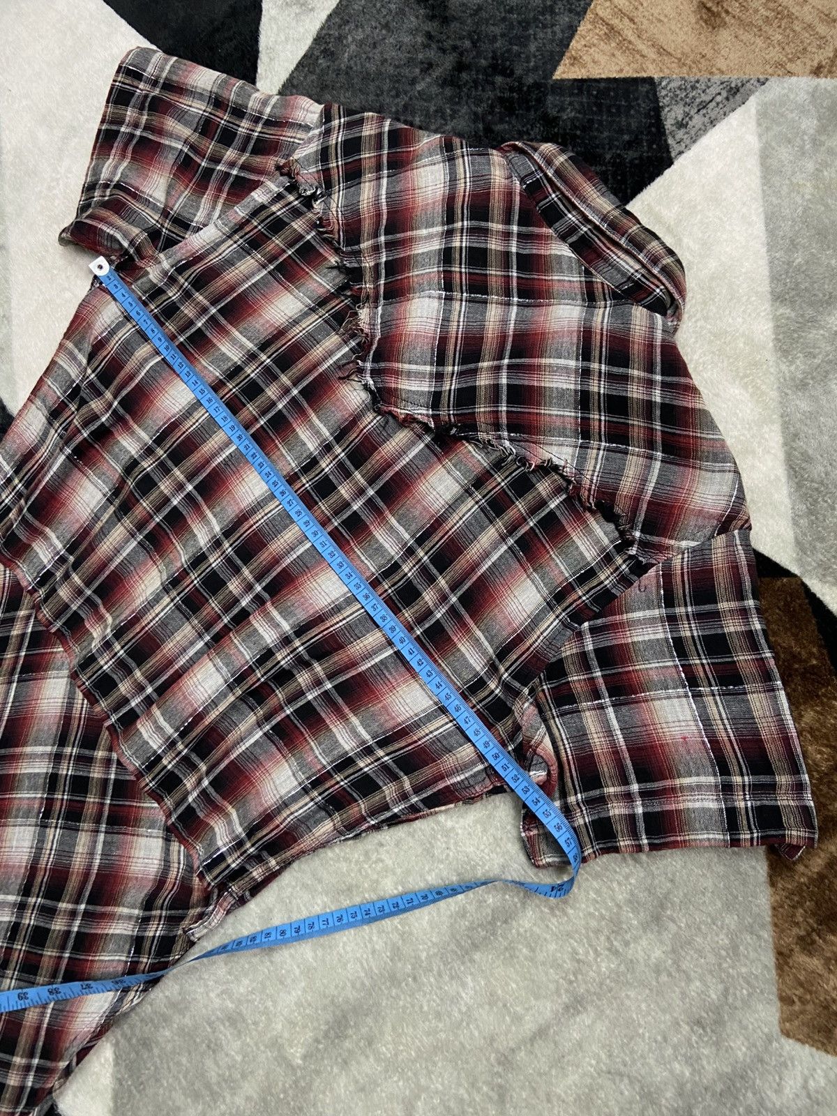 semanticdesign 2000s Semanticdesign Shadowplaid Grunge Dress Shirts Size L / US 10 / IT 46 - 9 Thumbnail