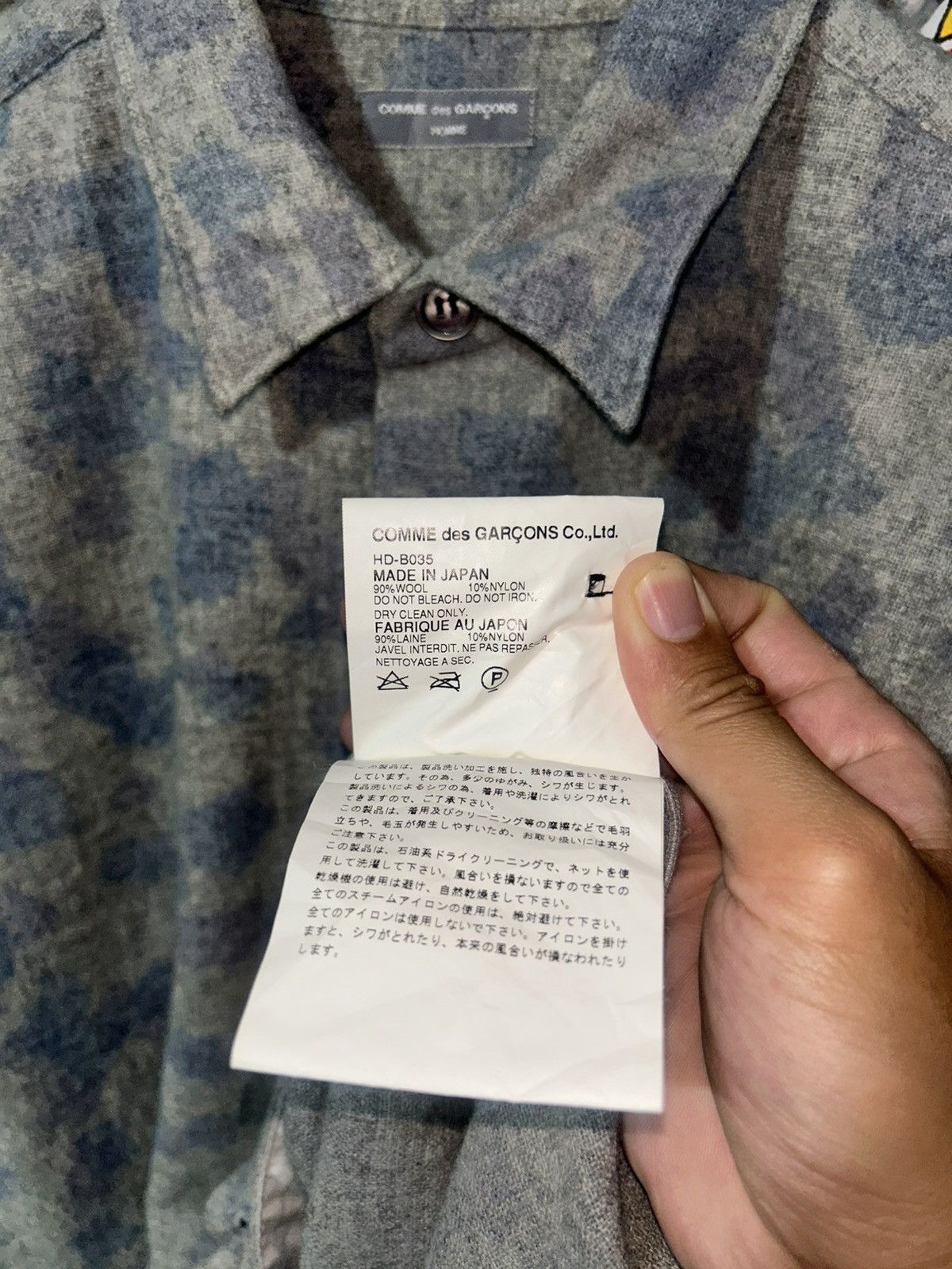 Comme des Garcons Comme Des Garcons Wool Shirts Japan Size US L / EU 52-54 / 3 - 3 Thumbnail