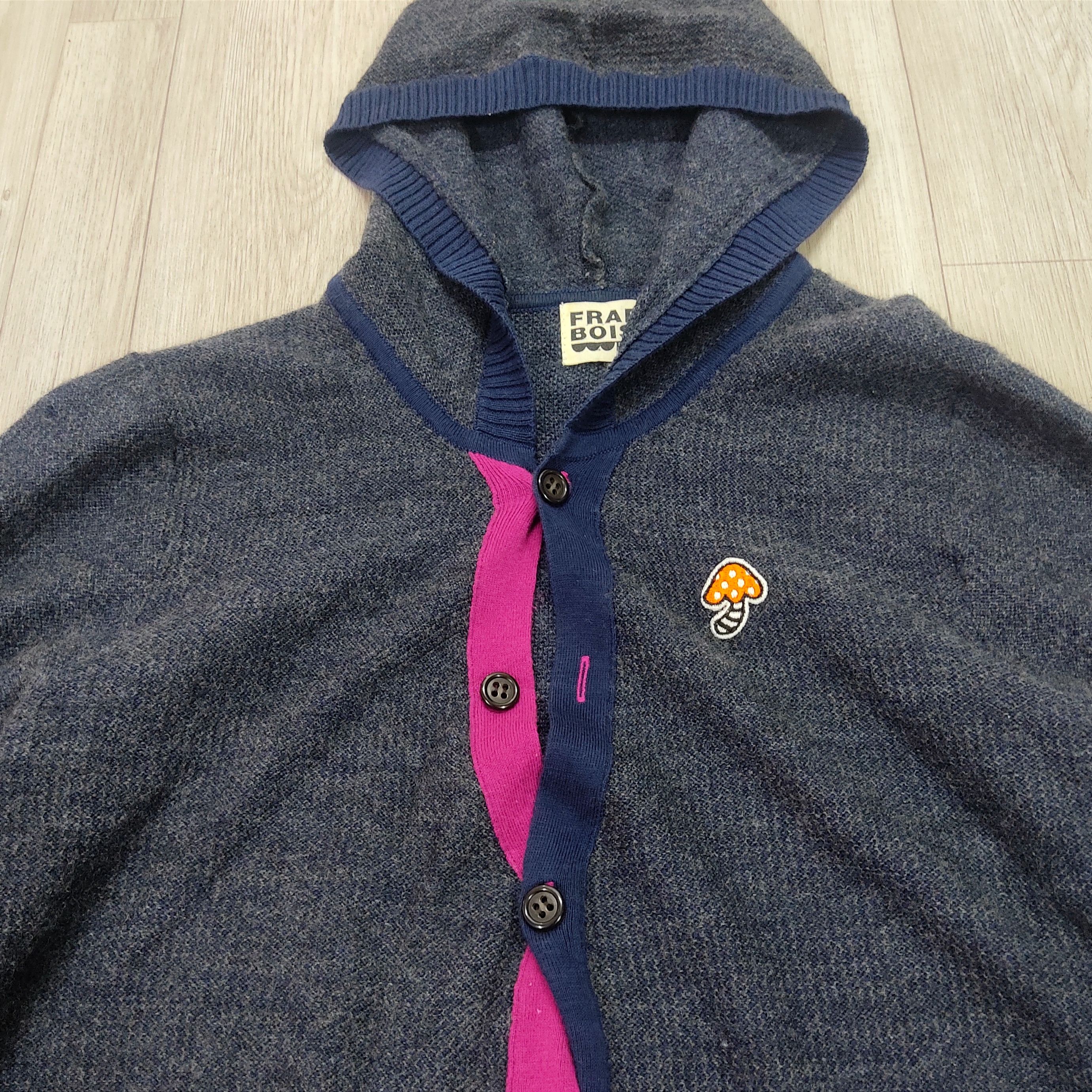 Frapbois FRAPBOIS by Issey Miyake Half Wool Hooded Cardigan Size M / US 6-8 / IT 42-44 - 4 Thumbnail