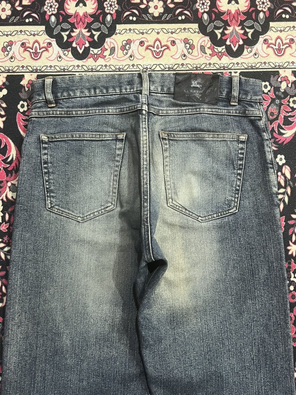 Burberry Vintage Burberry Black Label Blue Faded Washed Straight Jean Size US 30 / EU 46 - 9 Thumbnail