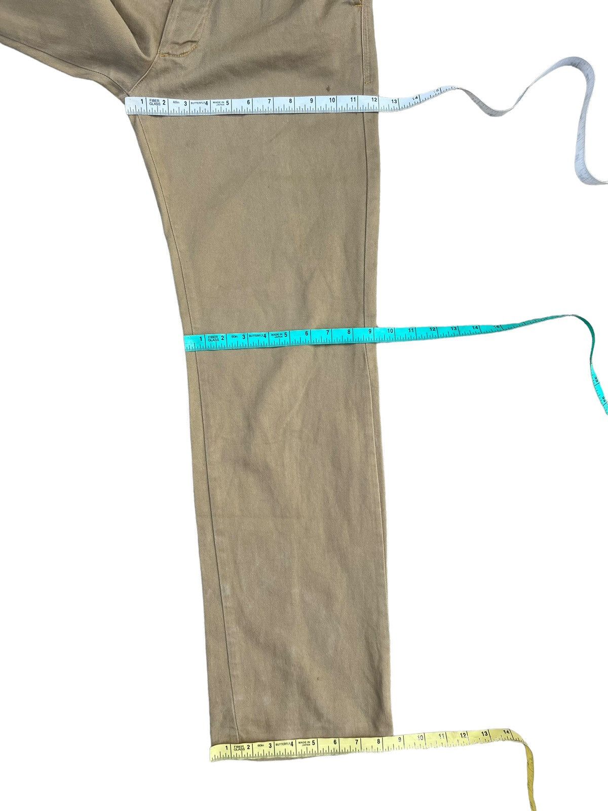 Yarmo YARMO Made in England Cinch Back Khaki Trouser Pant Size US 32 / EU 48 - 4 Thumbnail