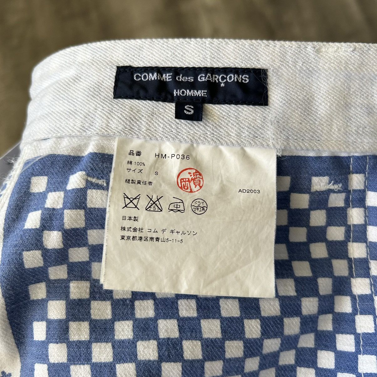 Comme des Garcons Homme 2003 Reversible Checkered Work Pants SZ 32” W x 27.5” L Size US 32 / EU 48 - 8 Thumbnail