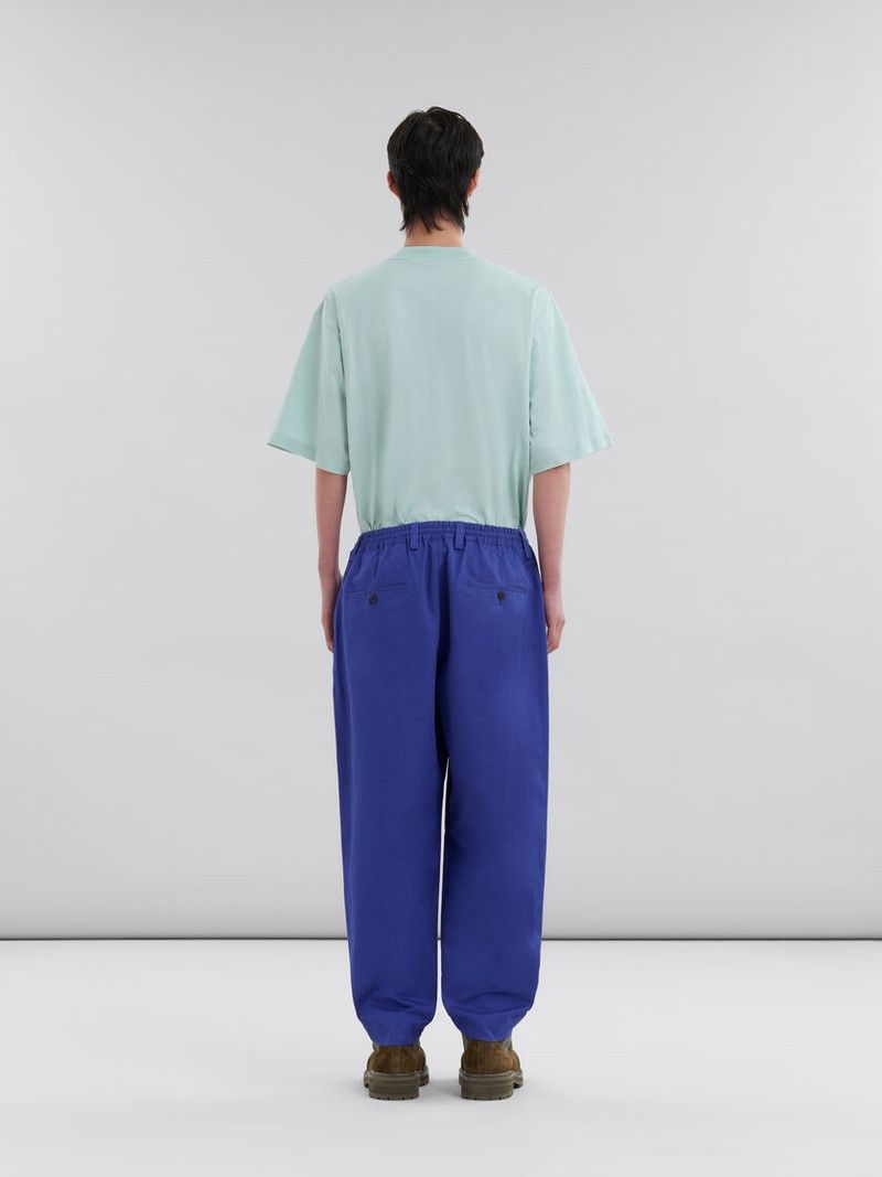 Marni o1w1db11125 Organic Gabardine Trousers in Blue Size US 36 / EU 52 - 3 Thumbnail