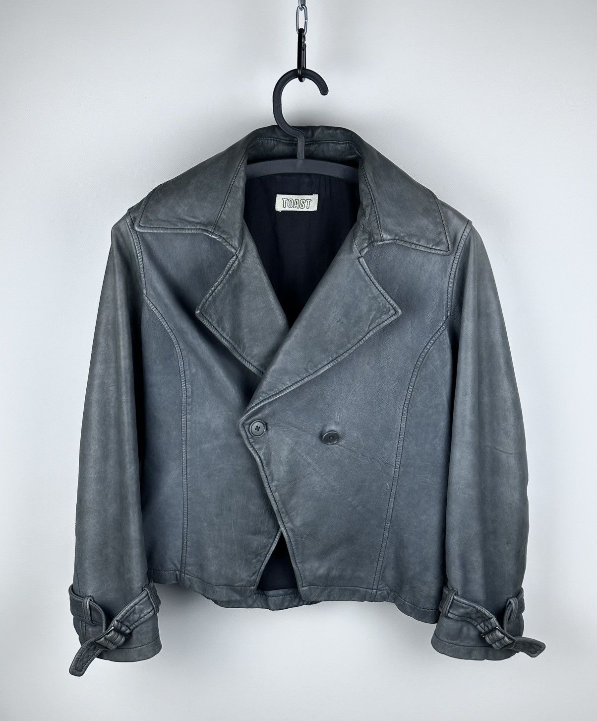 Allsaints TOAST real Butter soft LEATHER JACKET Elephant fitted uk 10 Size S / US 4 / IT 40 - 1 Thumbnail