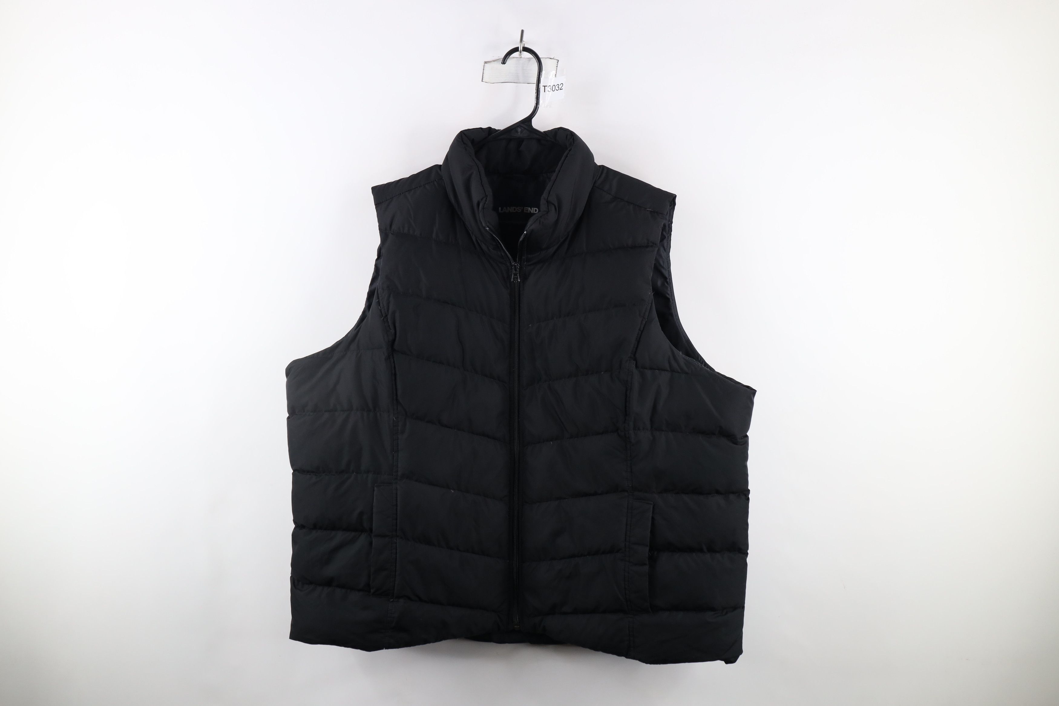 Lands' End × Vintage Vintage Lands End Fill Full Zip Puffer Vest Jacket Black Size US XXL / EU 58 / 5 - 1 Thumbnail
