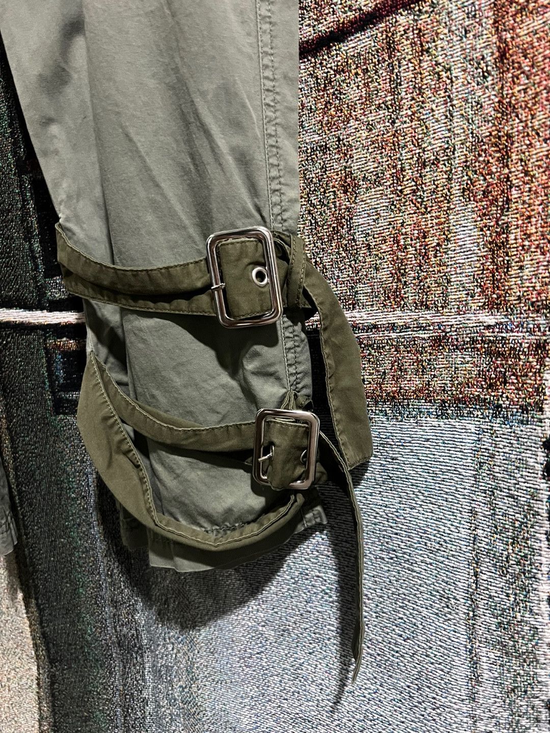 Asos ASOS Parachute Bondage Cargo Pants Khaki Size US 31 - 2 Thumbnail