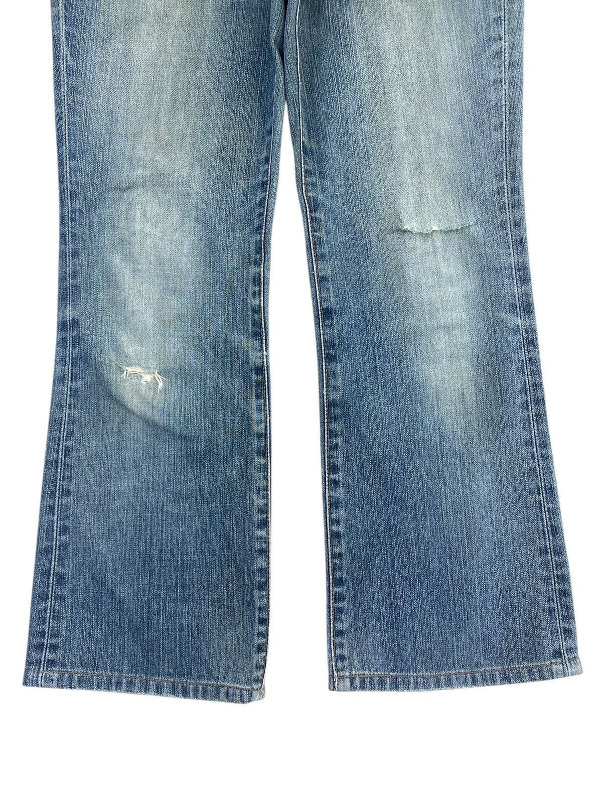 Edwin Edwin Light Blue Wash Ripped Style Bootcut Jeans Size US 26 / EU 42 - 9 Thumbnail
