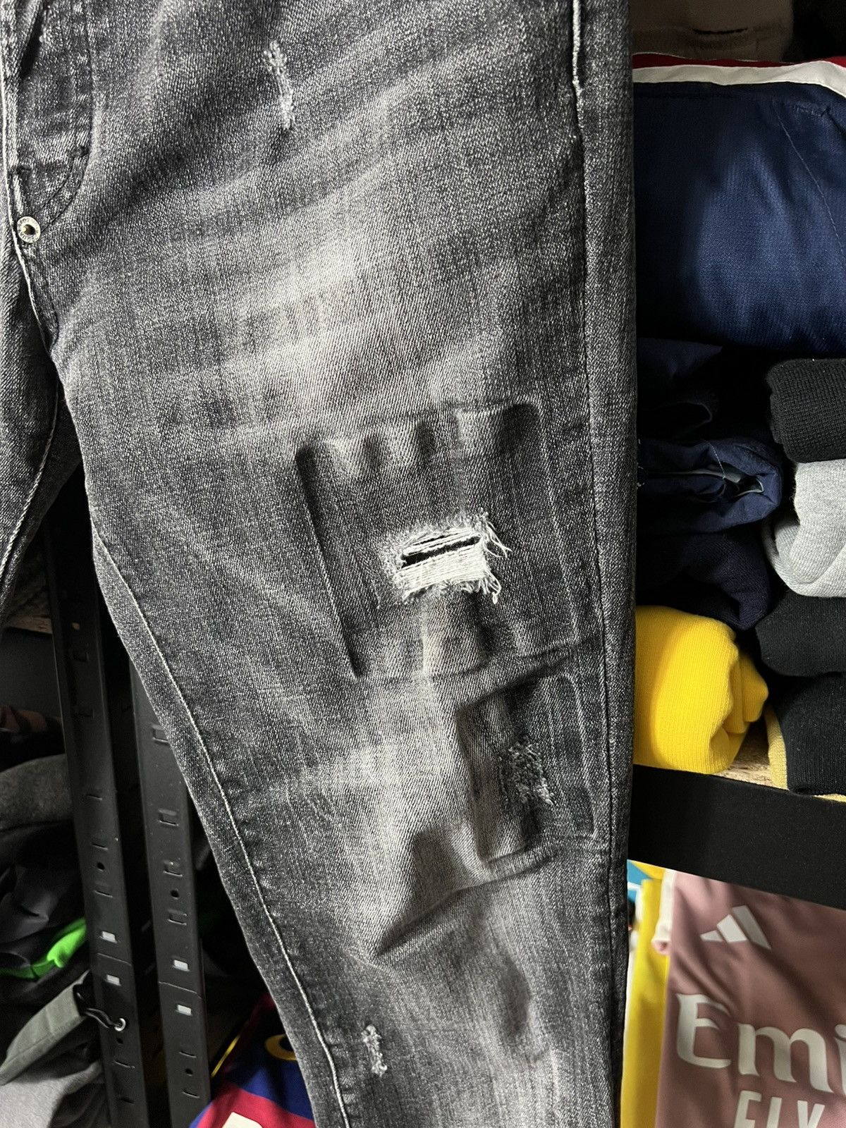 Dsquared2 Dsquared2 Distressed Grey Slim Jeans Y2K Size US 34 / EU 50 - 4 Thumbnail