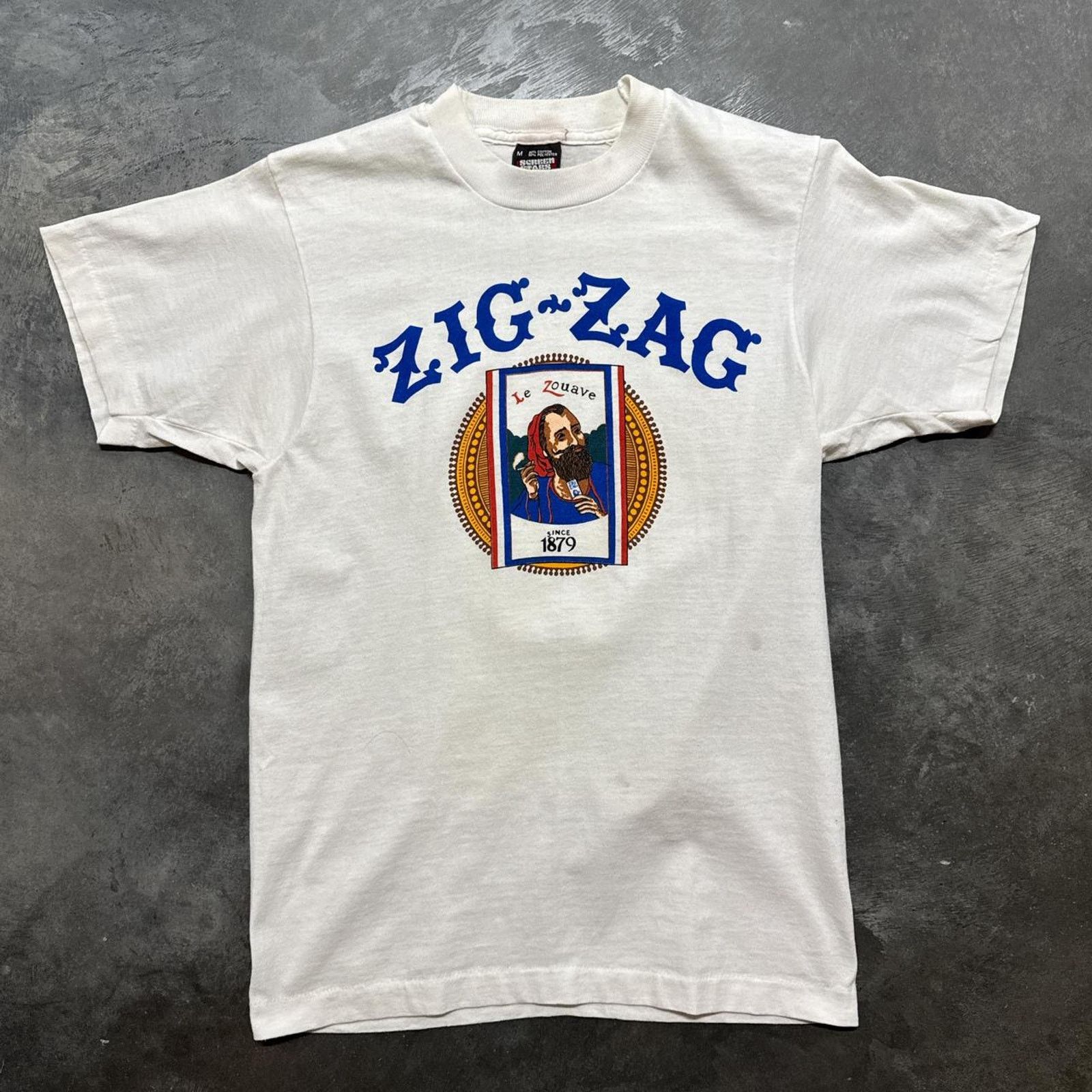 Vintage Vintage 90s Zig Zag Rolling Paper Weed Promo Graphic T-Shirt Size US M / EU 48-50 / 2 - 1 Thumbnail