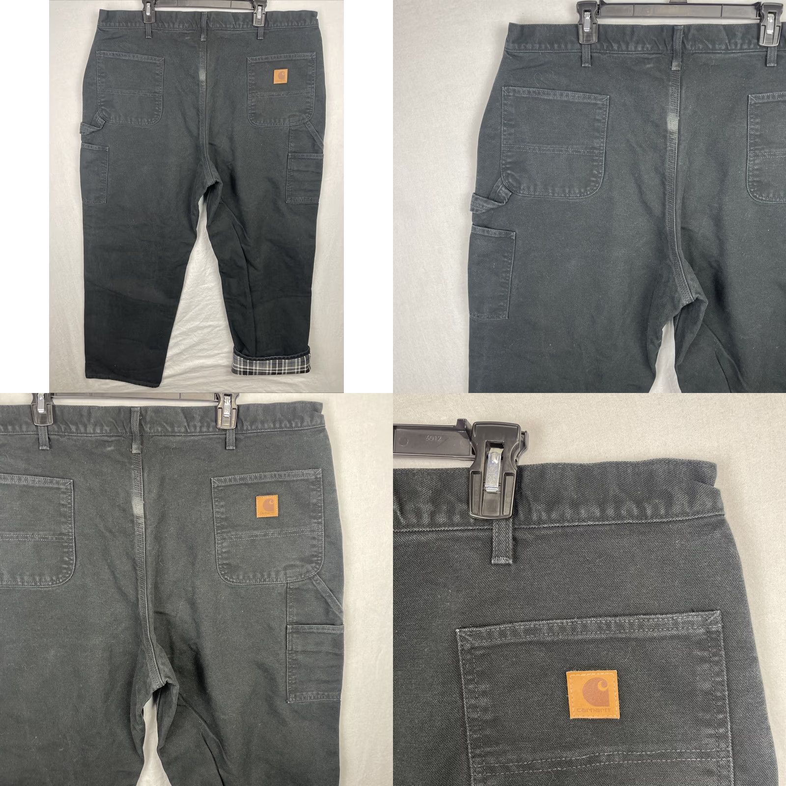 Carhartt Carhartt Pants Mens 44x32 Black Flannel Lined Carpenter Loose B111 Pant Mens Regular Carhartt Canvas 5-Pocket Zipper Button Casual Workwear Size US 44 / EU 60 - 8 Thumbnail