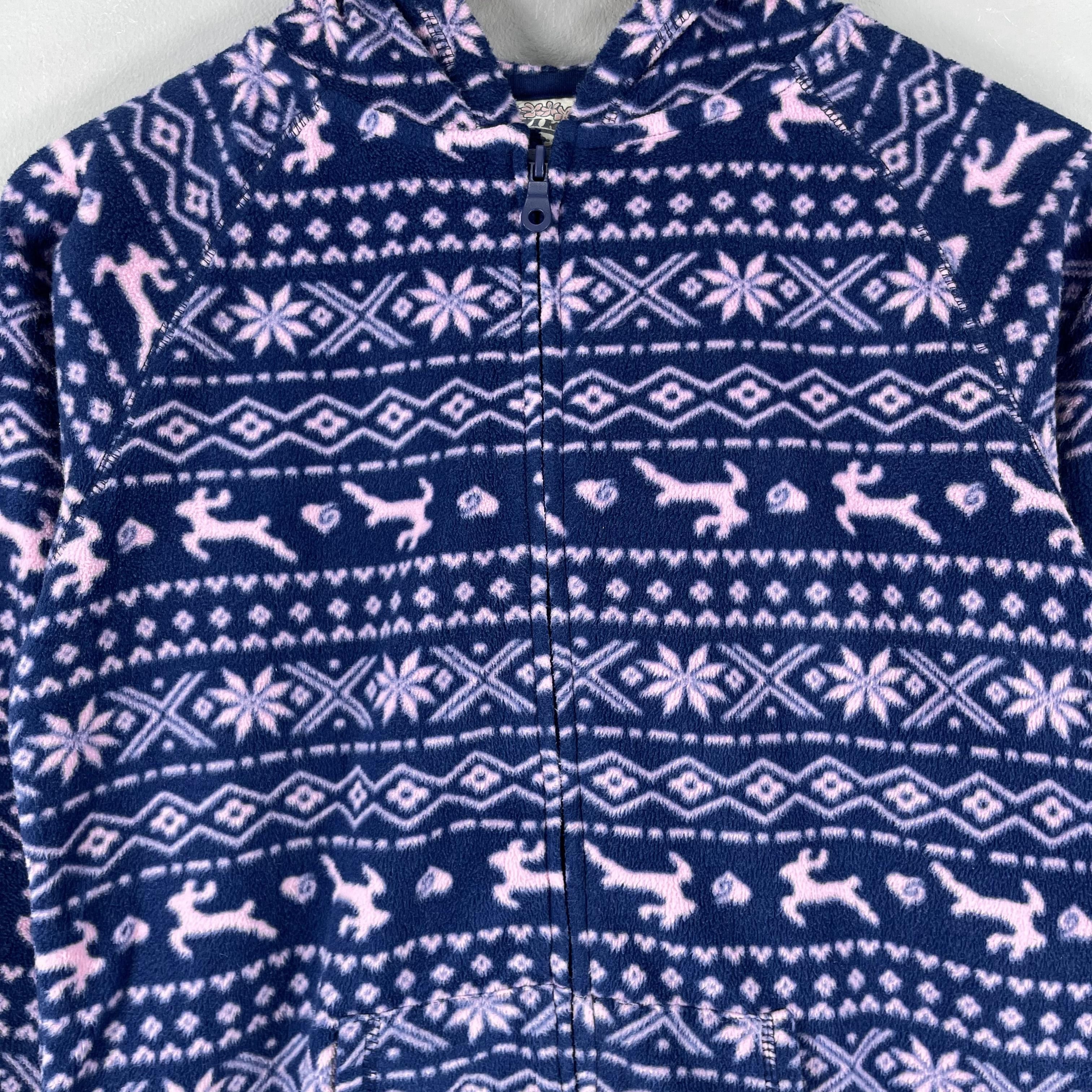 Vintage Vintage 90's PIKO Surf Abstract Native Printed Fleece Hoodie Size S / US 4 / IT 40 - 2 Thumbnail